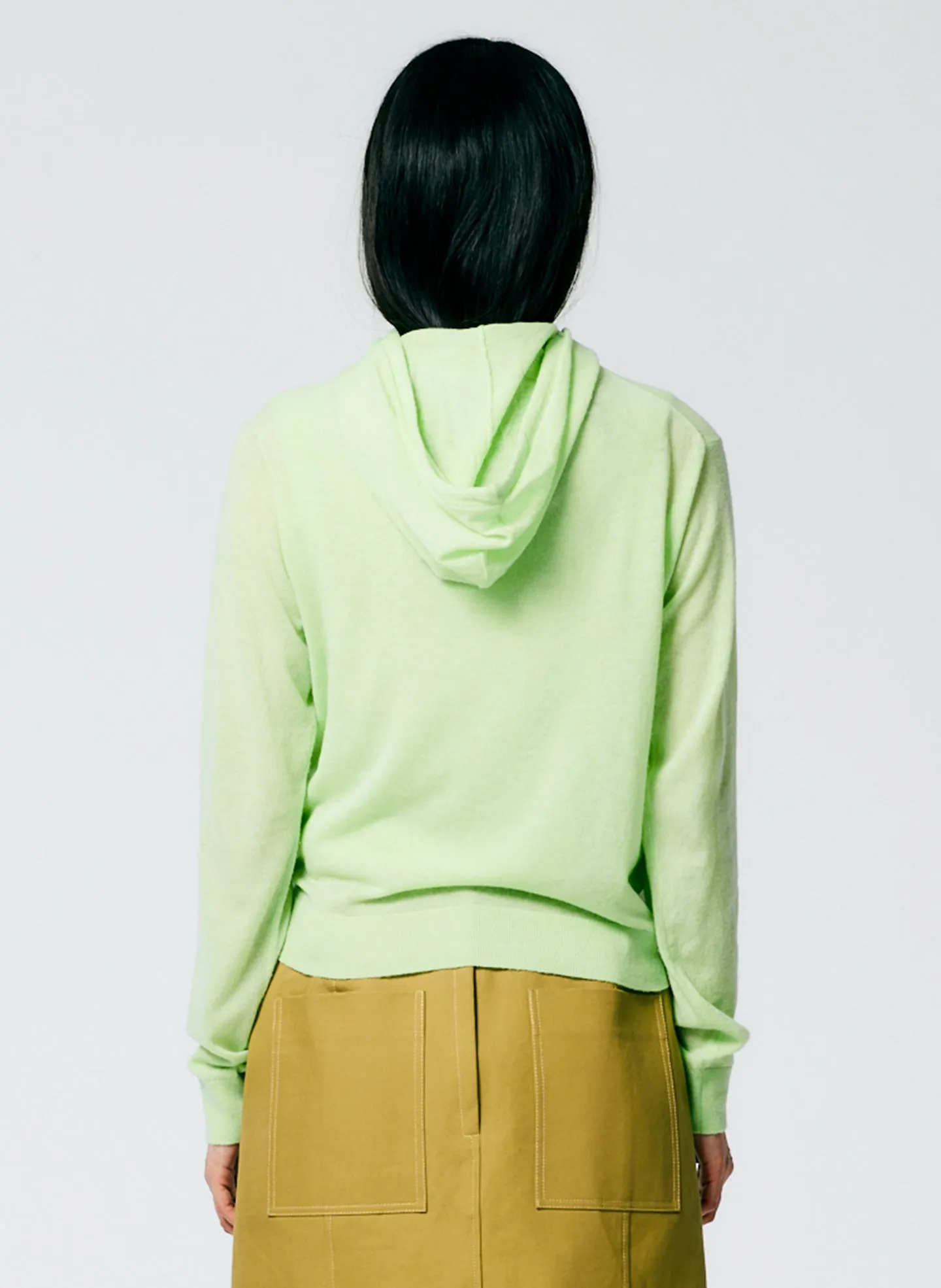 Skinlike Mercerized Wool Shrunken Hoodie sold by Tibi product image thumbnail 4