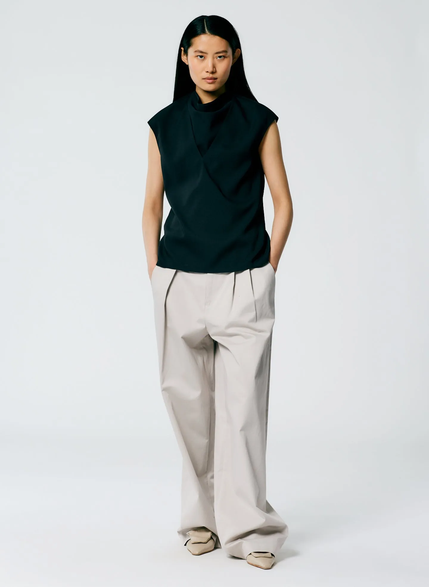 Chalky Drape Handkerchief Top sold by Tibi product image thumbnail 5