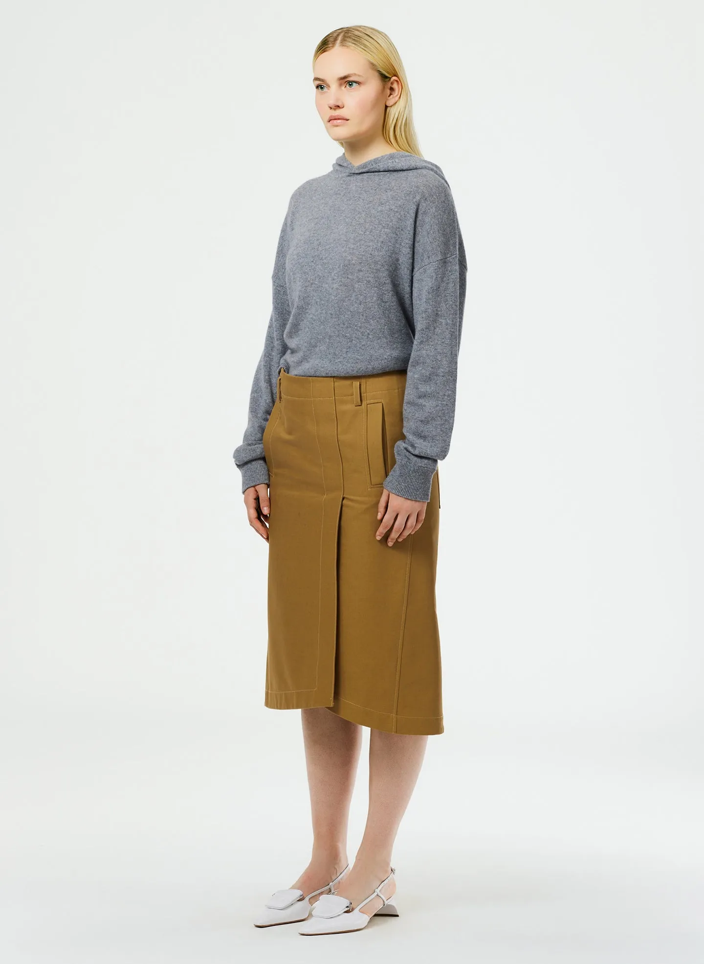 Sculpted Cotton Pitched Skirt sold by Tibi product image thumbnail 3