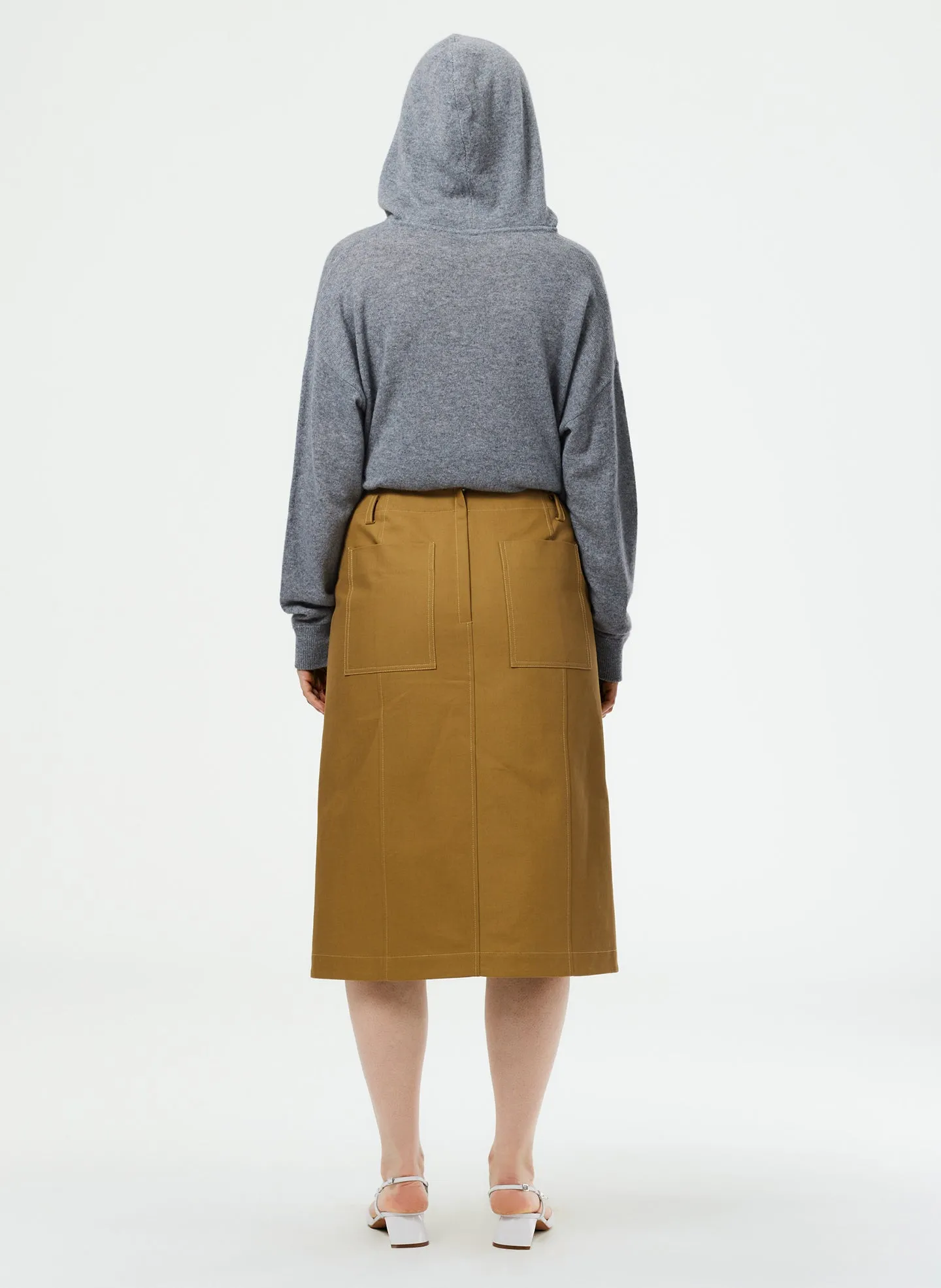 Sculpted Cotton Pitched Skirt sold by Tibi product image thumbnail 4