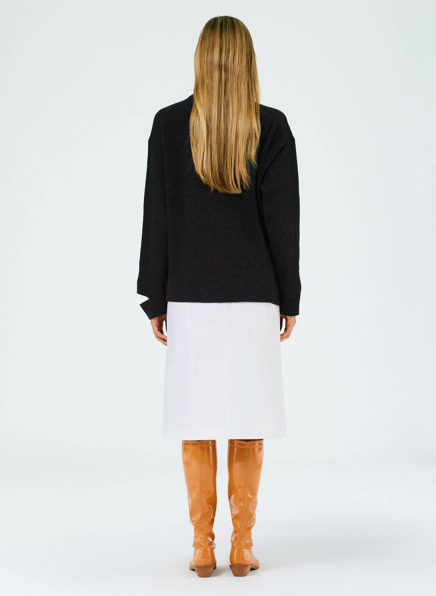 Sculpted Cotton Pitched Skirt sold by Tibi product image thumbnail 4