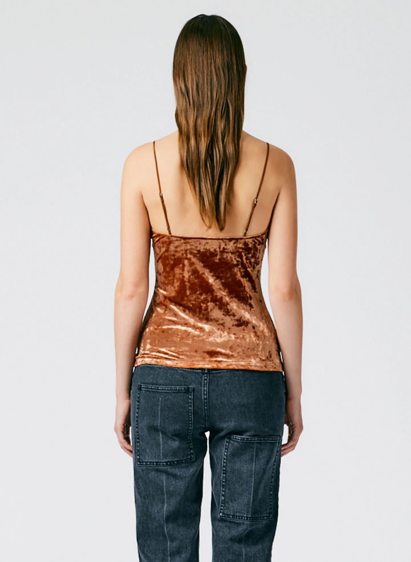 Stretch Velvet Ruched Cami sold by Tibi product image thumbnail 4