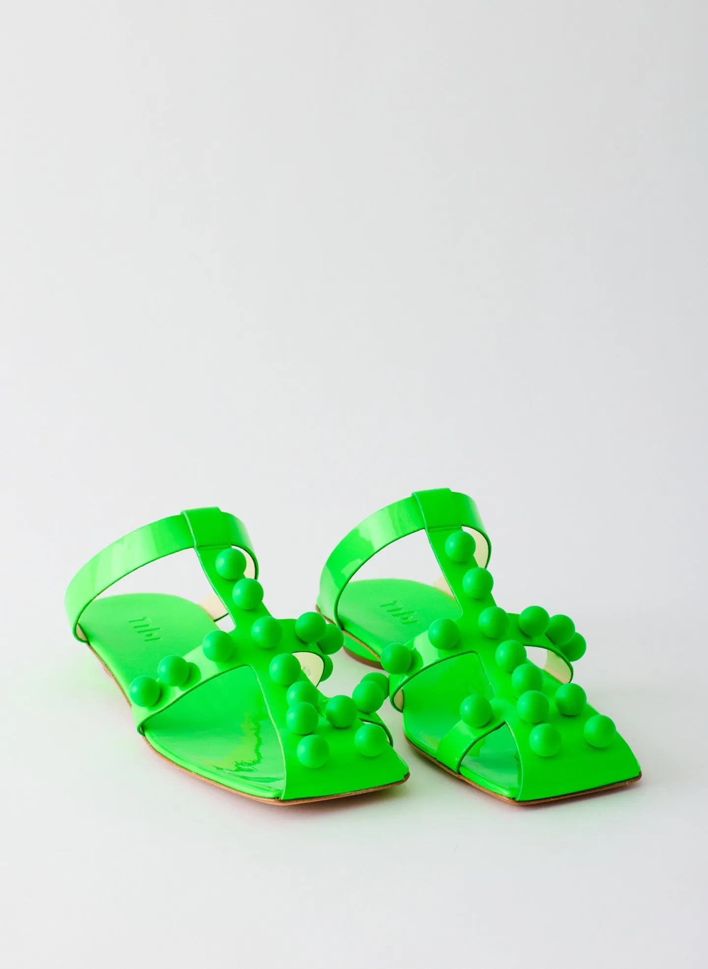 Dex Studded Neon Patent Sandal sold by Tibi product image thumbnail 3