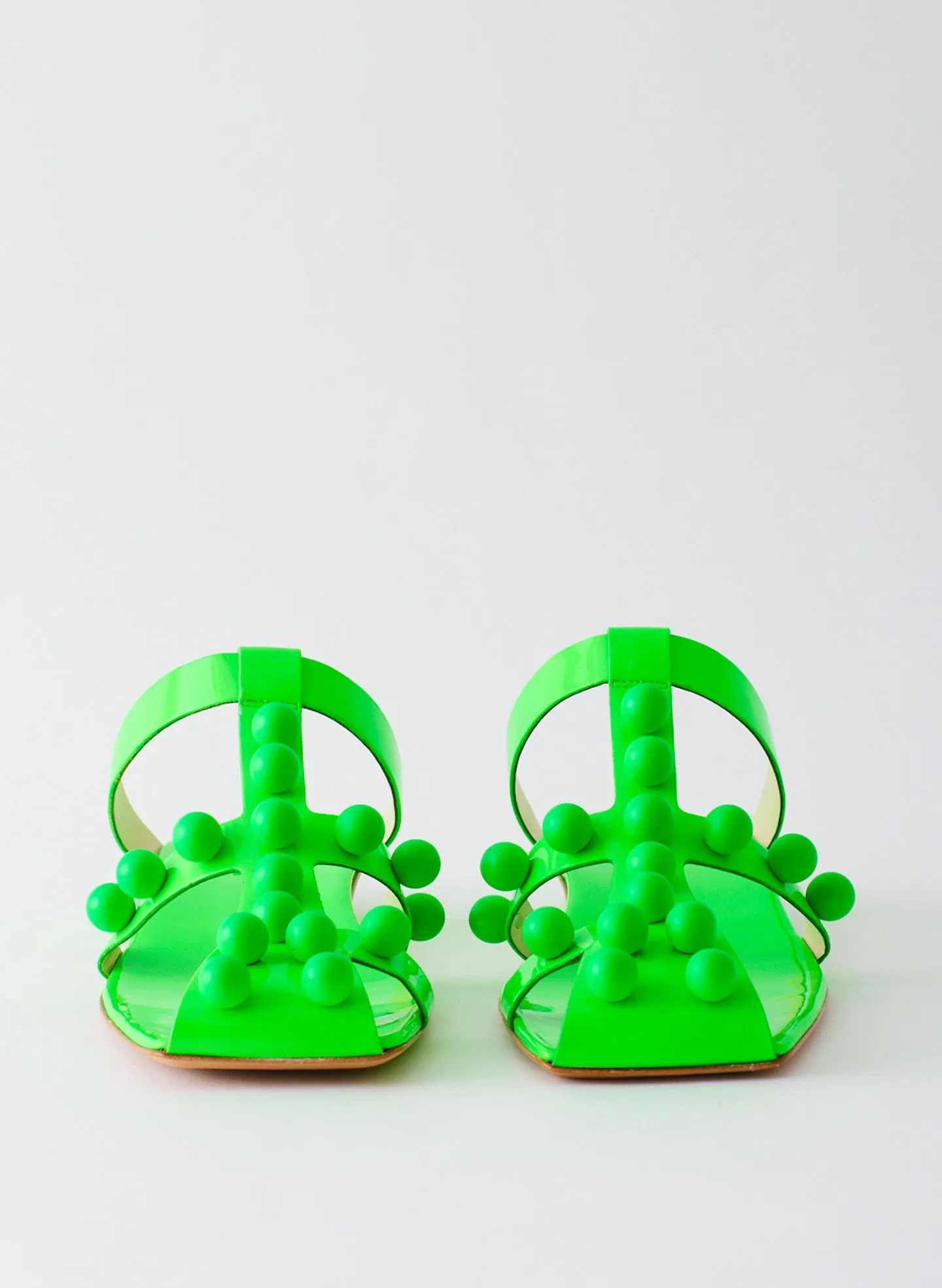 Dex Studded Neon Patent Sandal sold by Tibi product image thumbnail 4