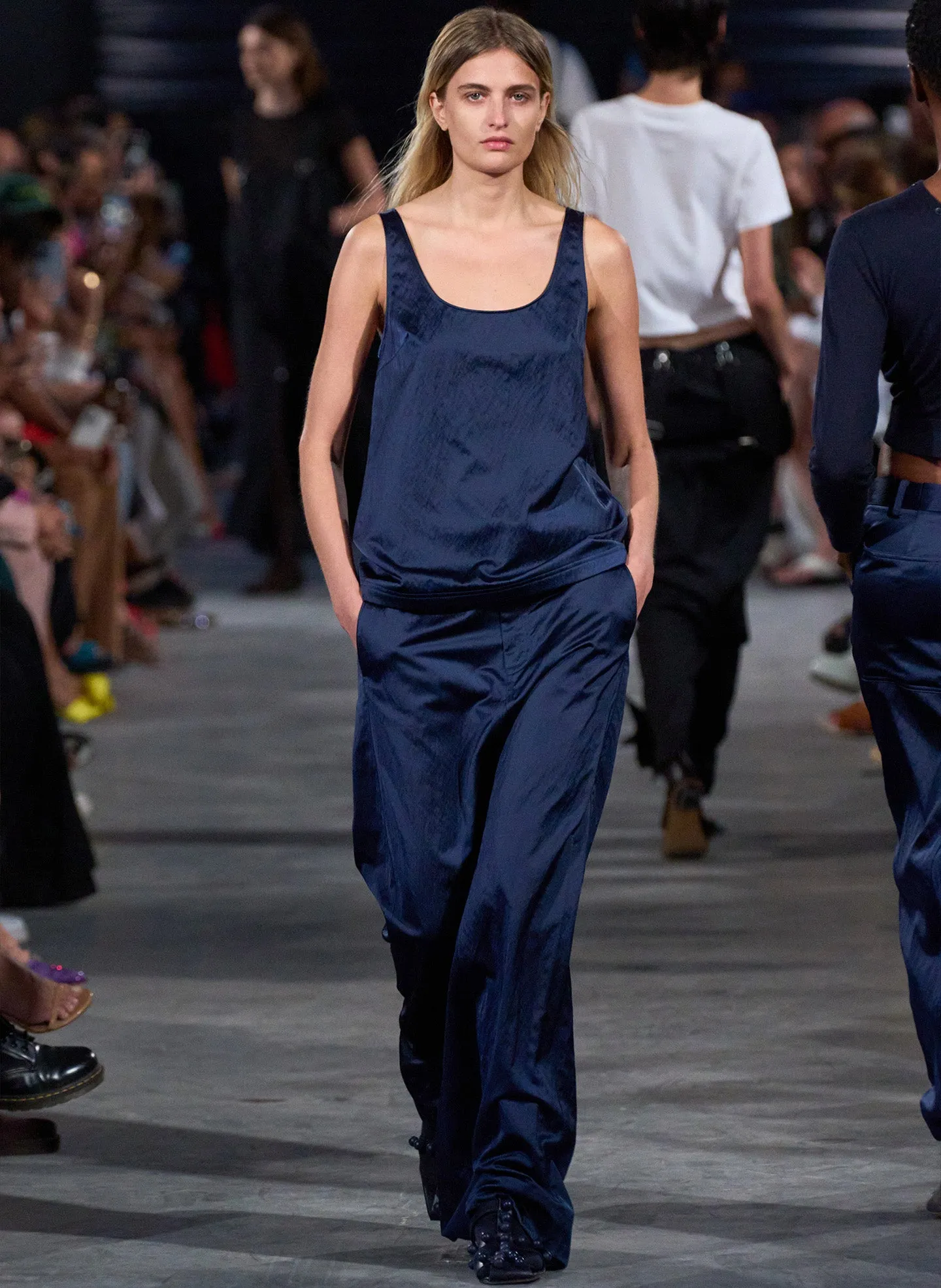 Luxe Eco Satin Nylon Scoopneck Tank sold by Tibi product image thumbnail 2