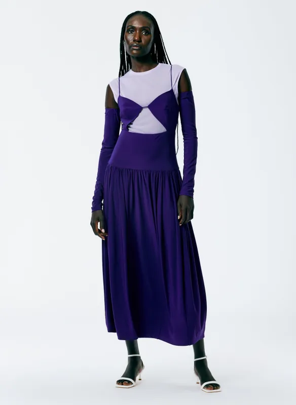 Drapey Jersey Cut Out Sculpted Shirred Dress sold by Tibi