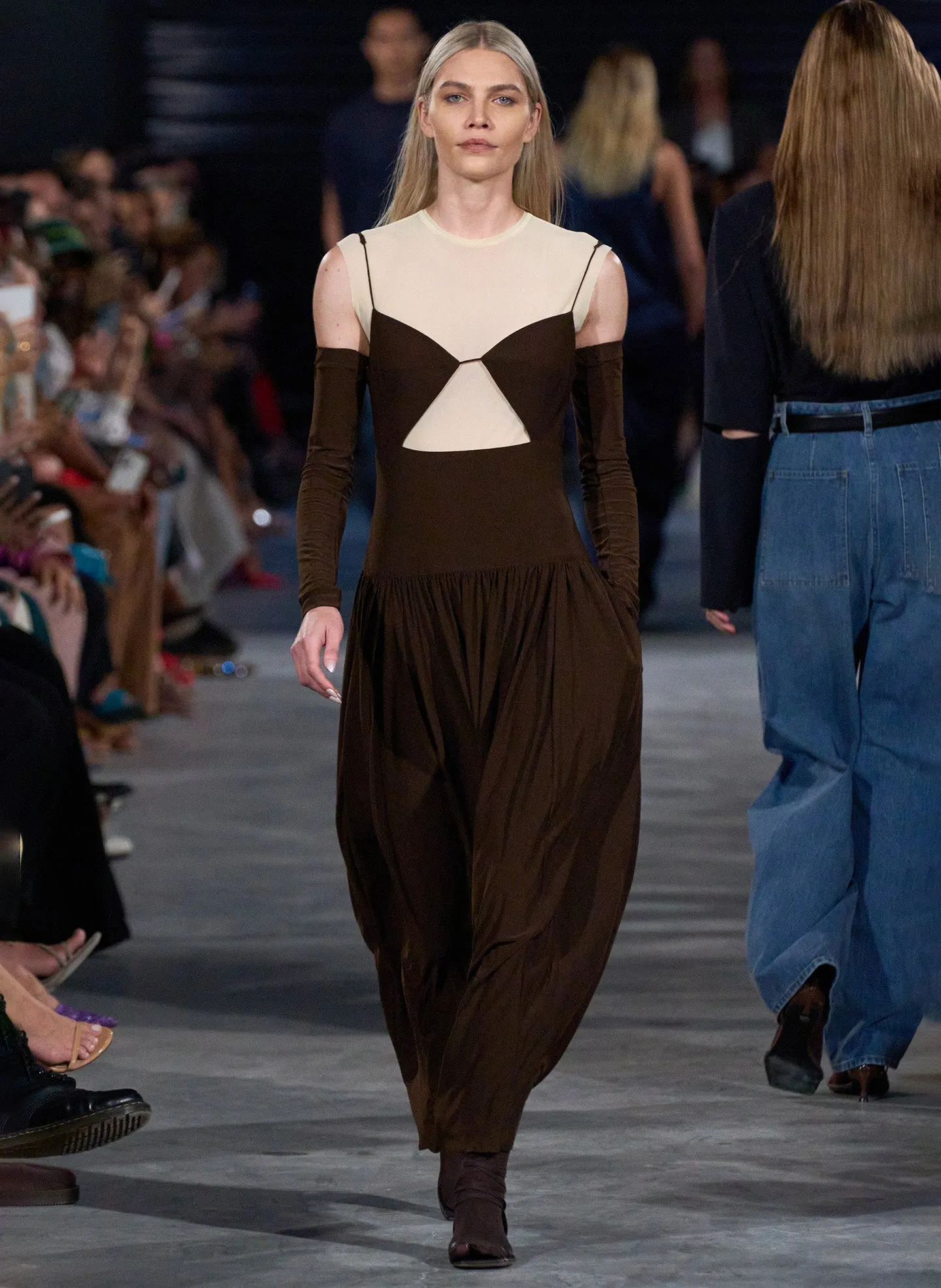 Drapey Jersey Cut Out Sculpted Shirred Dress sold by Tibi product image thumbnail 2