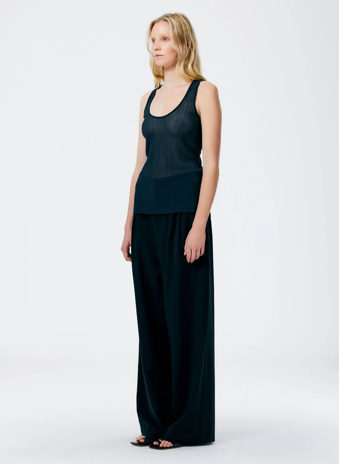 Crepe Gauze Racerback Tank sold by Tibi product image thumbnail 5