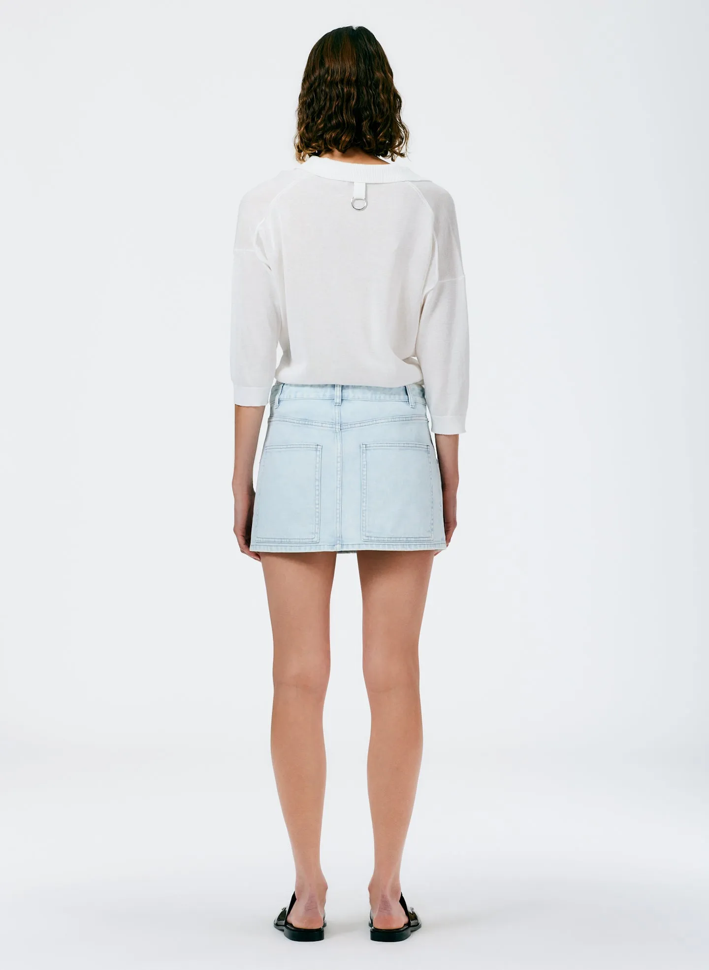 Bleached Denim Mini Skirt sold by Tibi product image thumbnail 4