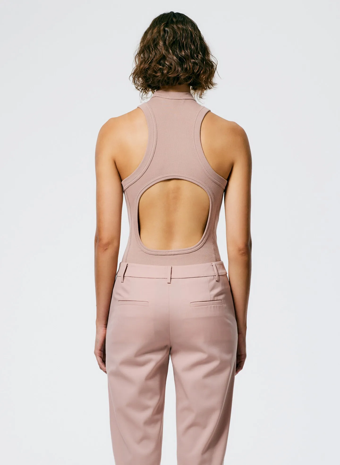 Ribbed T-Shirt Racerback Bodysuit sold by Tibi product image thumbnail 4