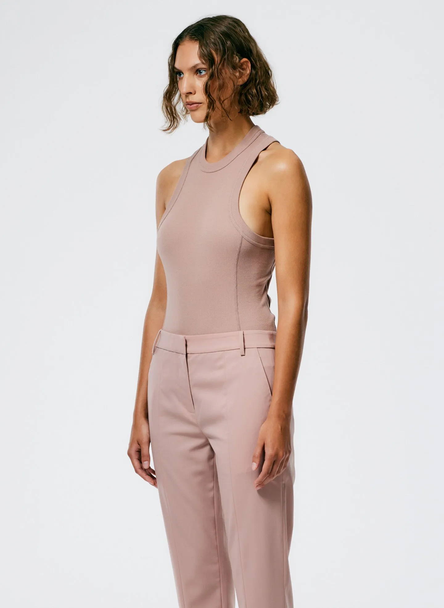 Ribbed T-Shirt Racerback Bodysuit sold by Tibi product image thumbnail 3