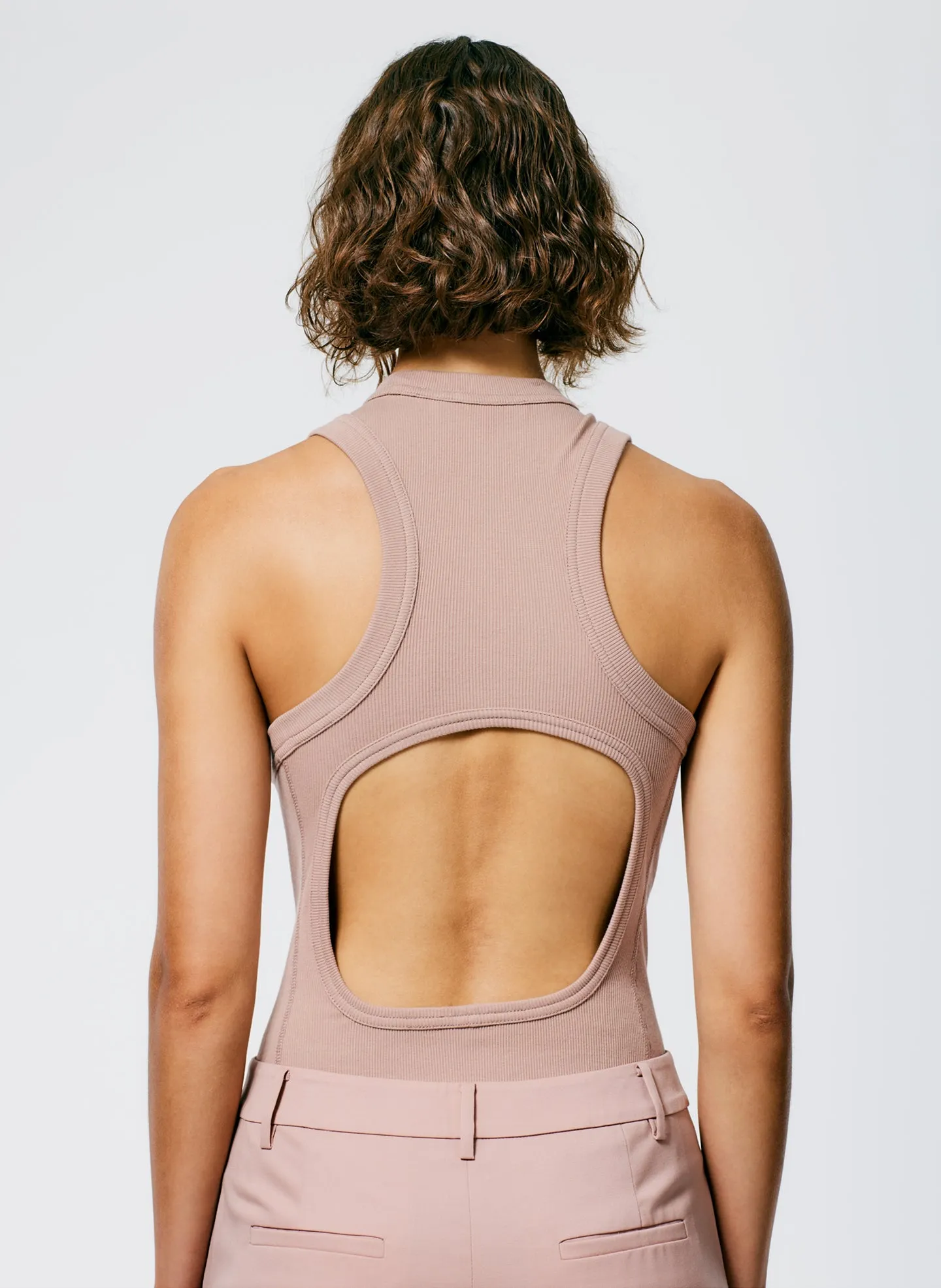 Ribbed T-Shirt Racerback Bodysuit sold by Tibi product image thumbnail 5