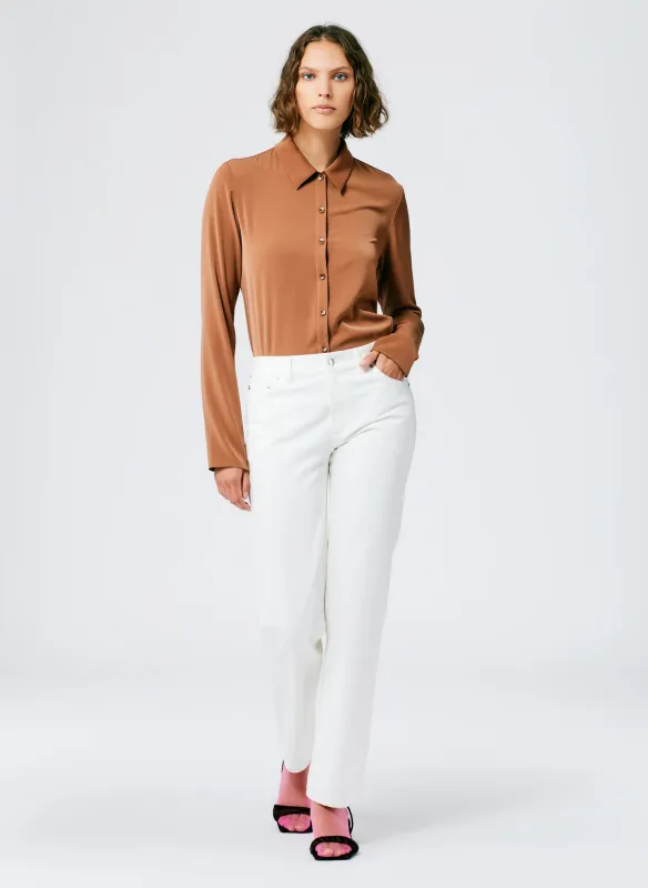 White Denim Elfie Jean sold by Tibi