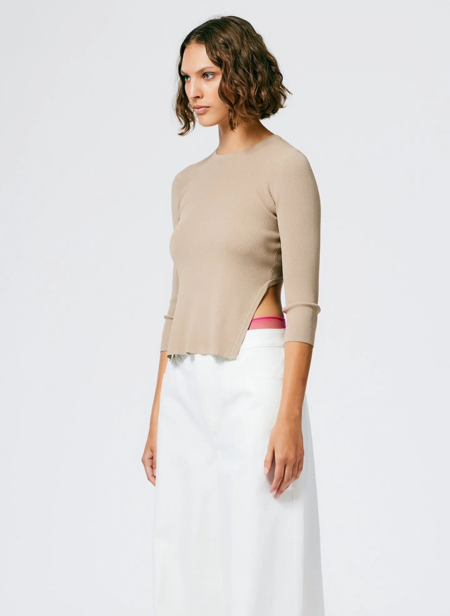 Giselle Stretch Sweater Circle Openback Pullover sold by Tibi product image thumbnail 3