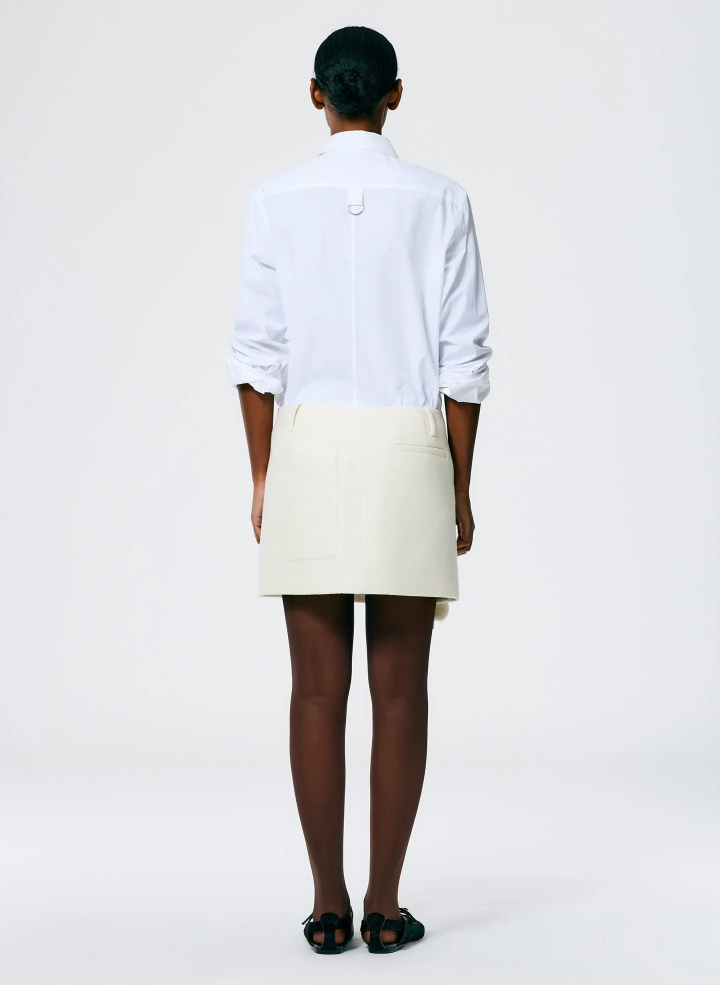 Boiled Wool Mini Skirt sold by Tibi product image thumbnail 4
