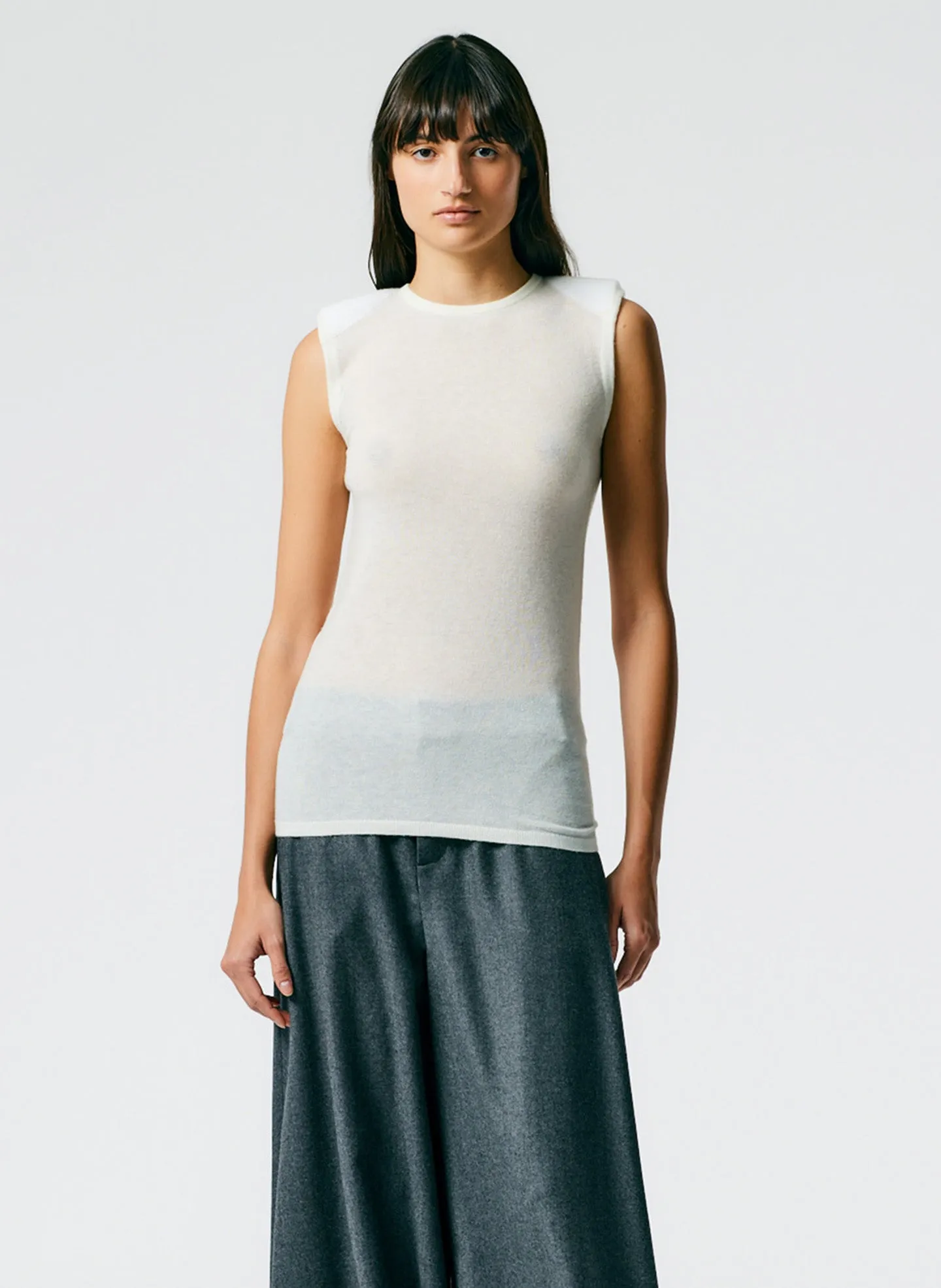 Skinlike Mercerized Wool Tube Tank sold by Tibi product image thumbnail 4