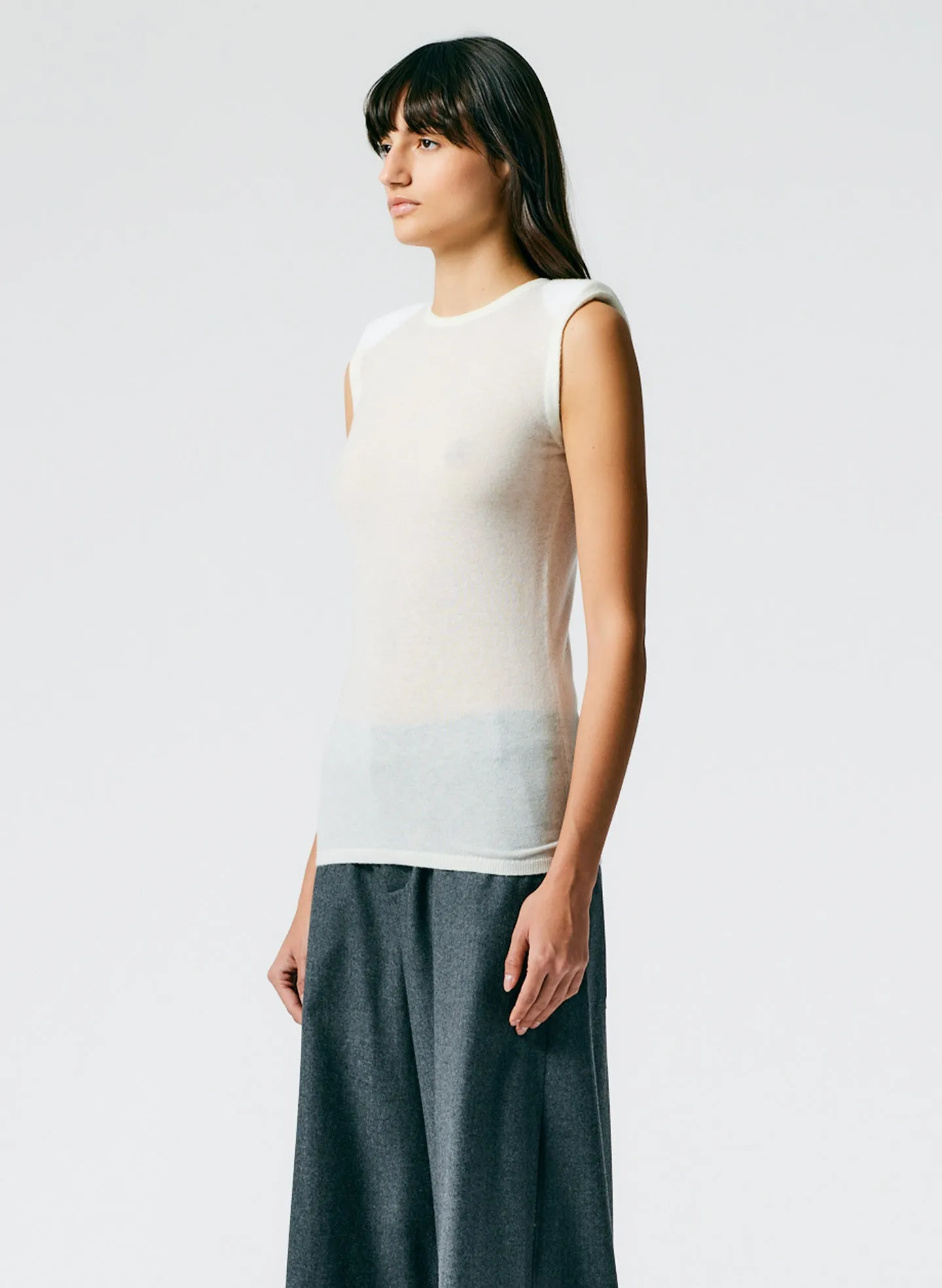 Skinlike Mercerized Wool Tube Tank sold by Tibi product image thumbnail 2