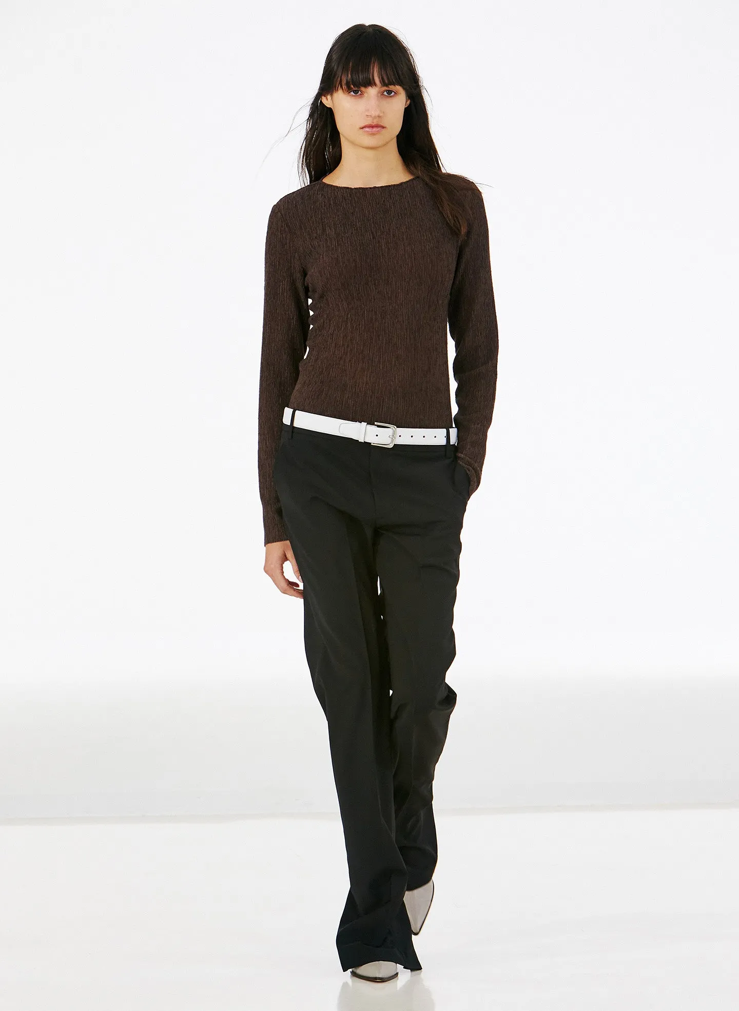 Sage Crinkle Lyocell Boatneck T-Shirt sold by Tibi product image thumbnail 2