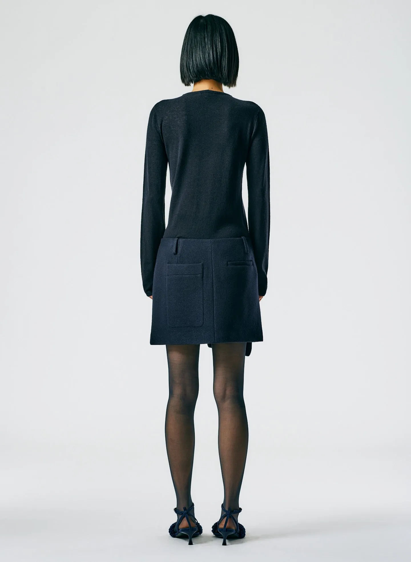 Boiled Wool Mini Skirt sold by Tibi product image thumbnail 4