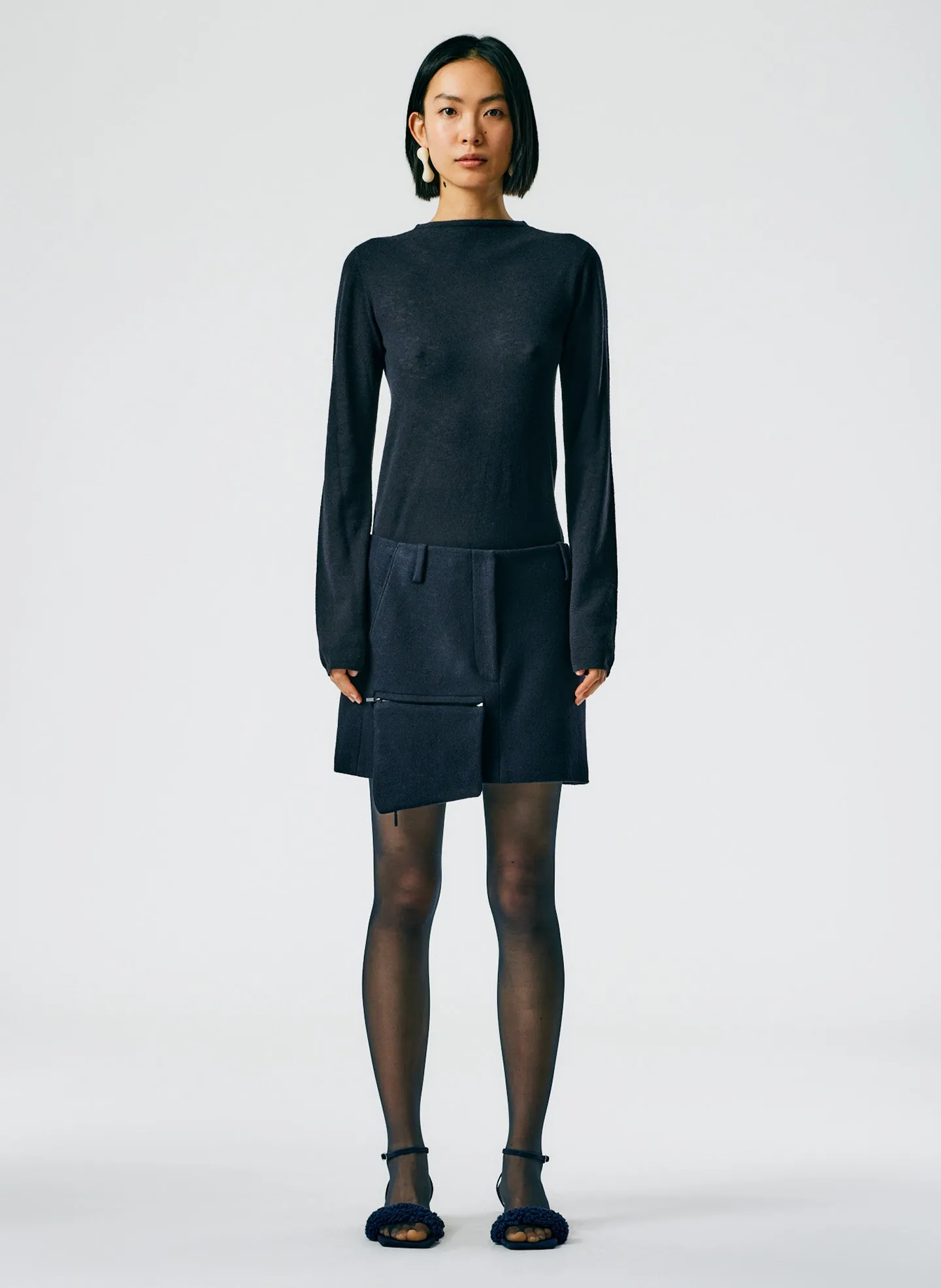 Boiled Wool Mini Skirt sold by Tibi product image thumbnail 2