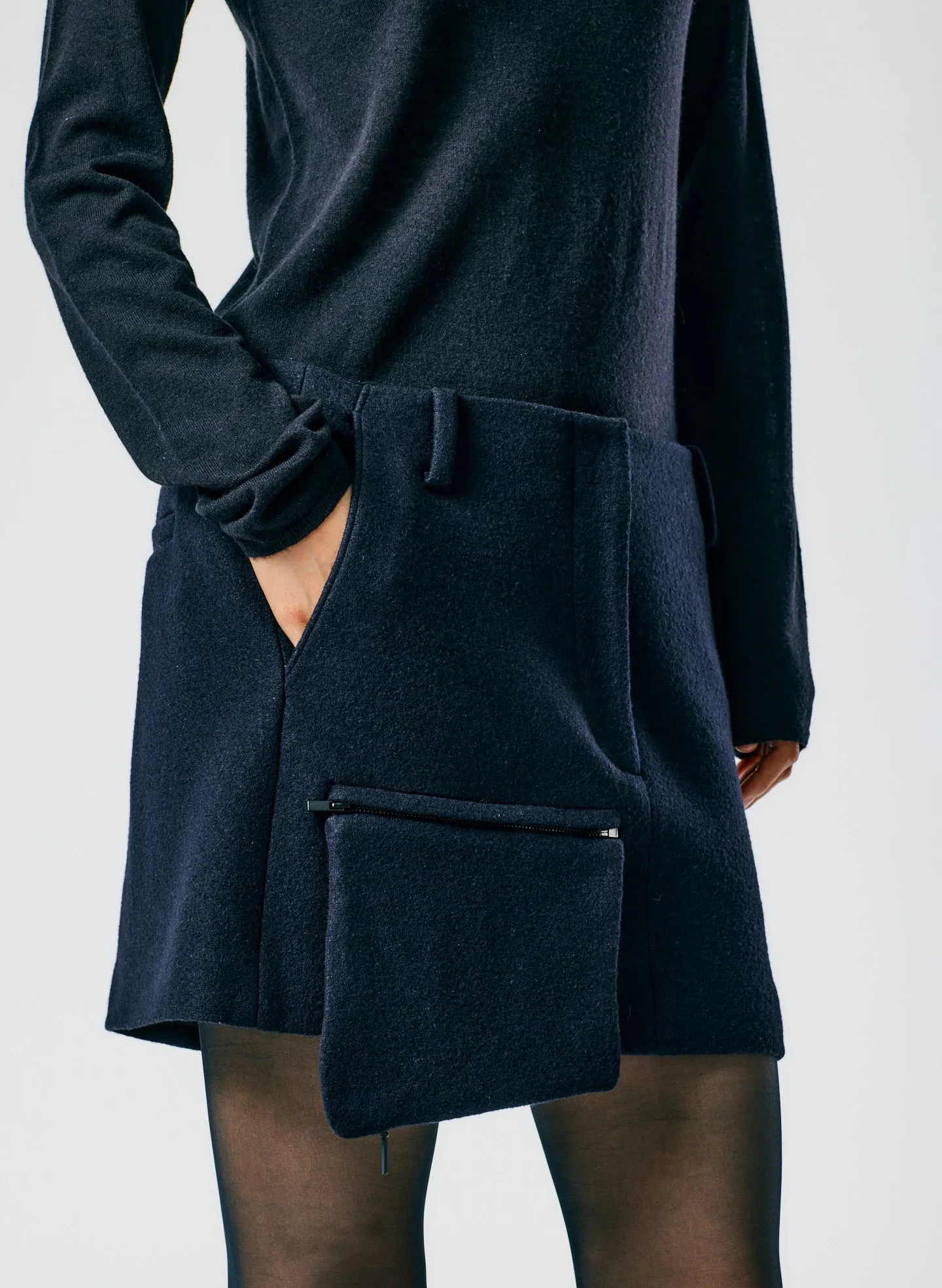 Boiled Wool Mini Skirt sold by Tibi product image thumbnail 5