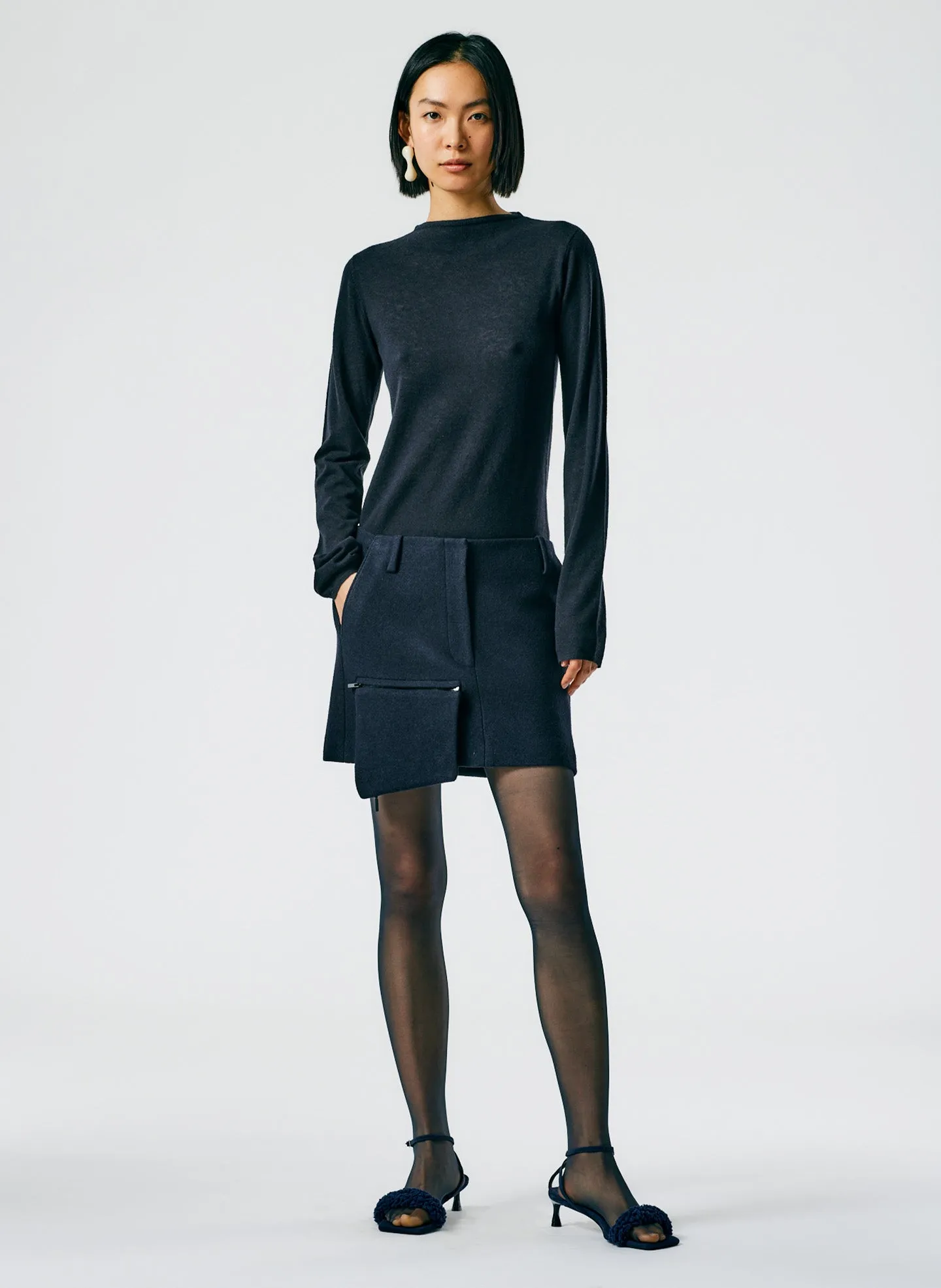 Boiled Wool Mini Skirt sold by Tibi