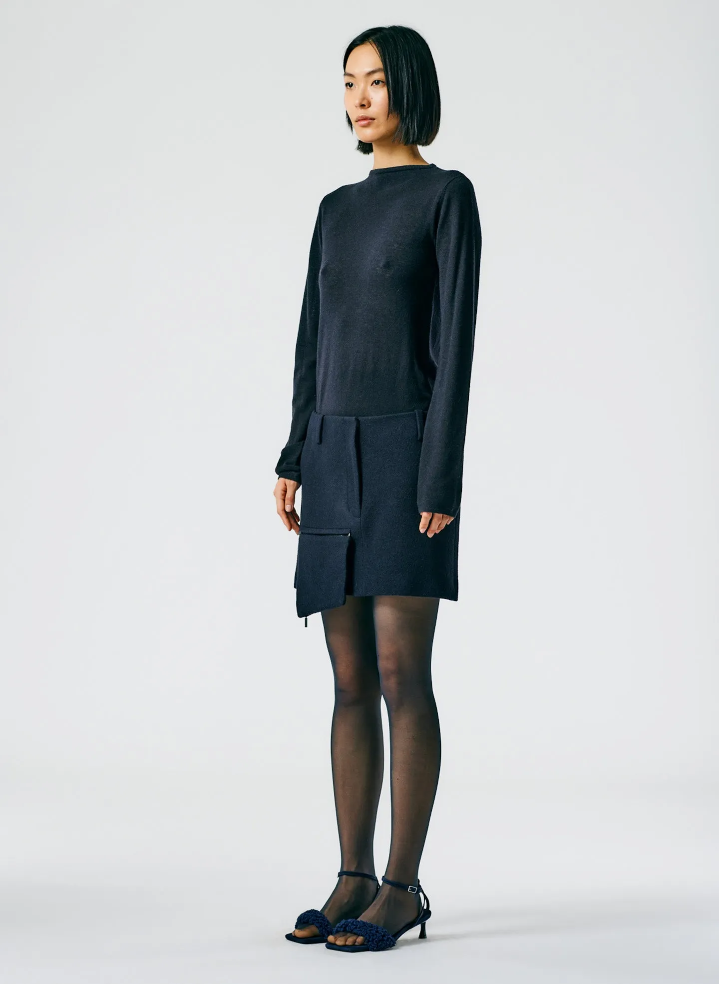 Boiled Wool Mini Skirt sold by Tibi product image thumbnail 3