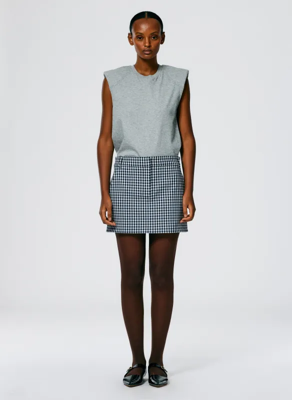 Gingham Suiting Mini Trouser Skirt made by Tibi