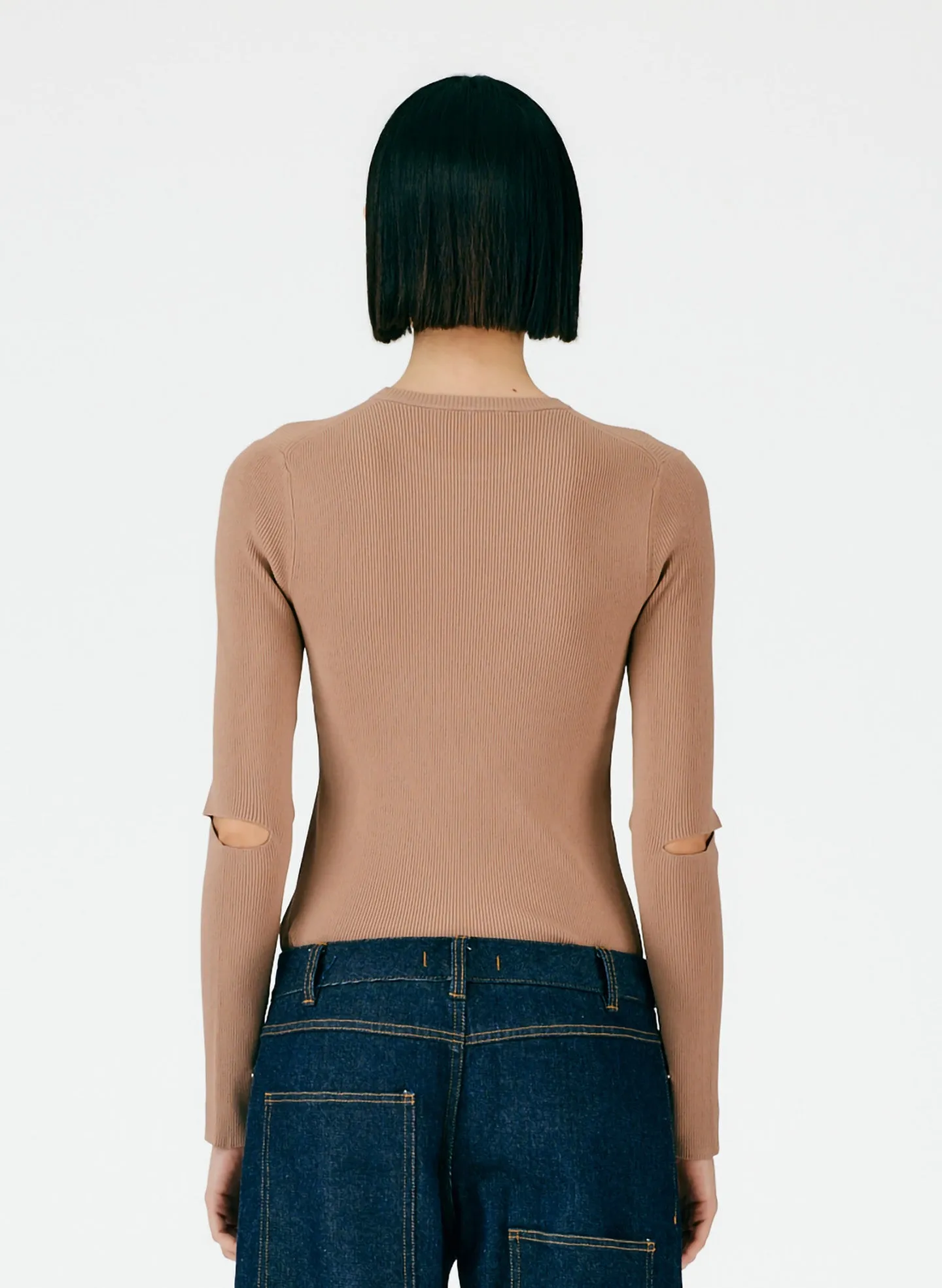 Giselle Slash Cutout Crewneck Pullover sold by Tibi product image thumbnail 4