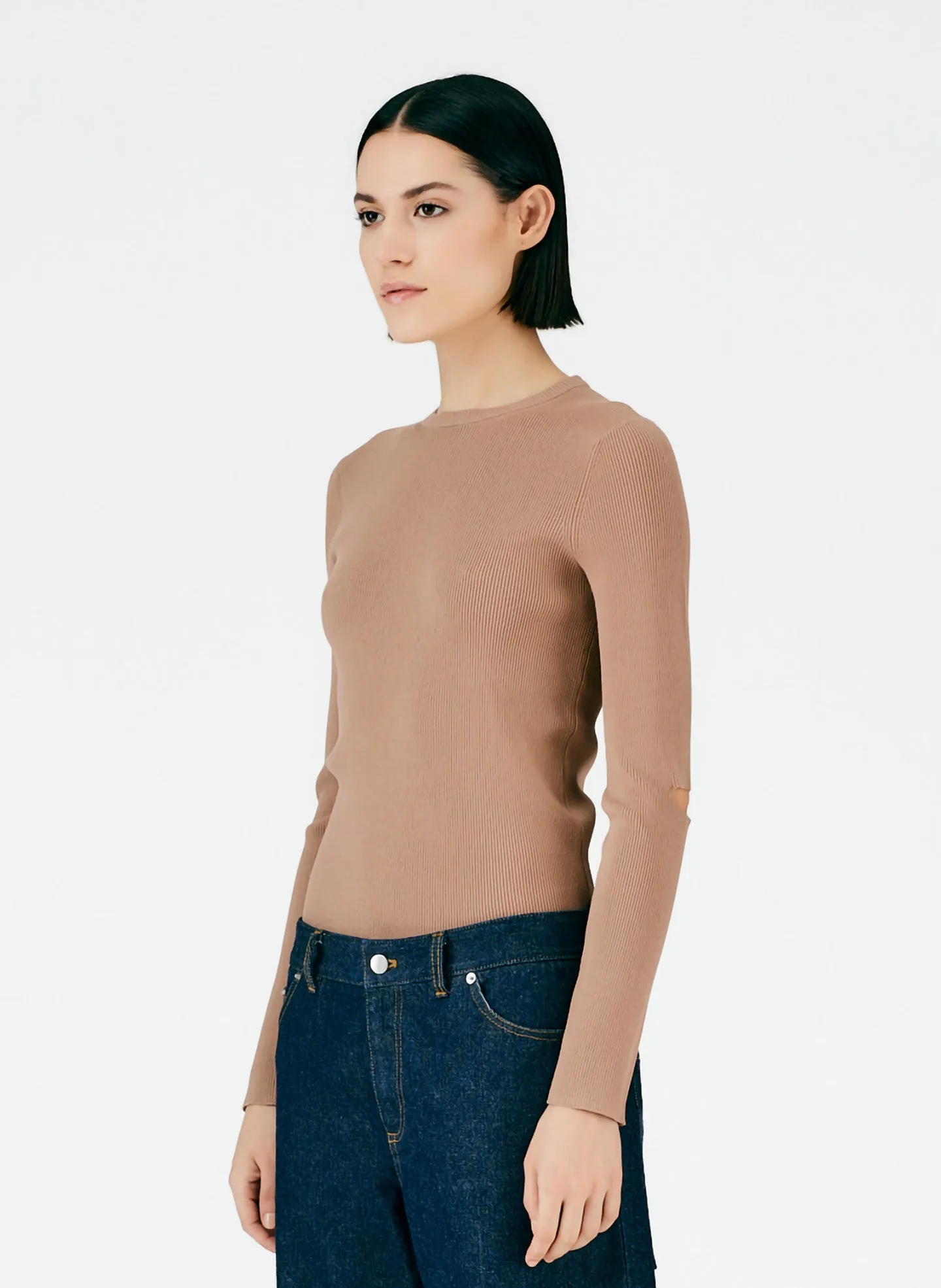 Giselle Slash Cutout Crewneck Pullover sold by Tibi product image thumbnail 2