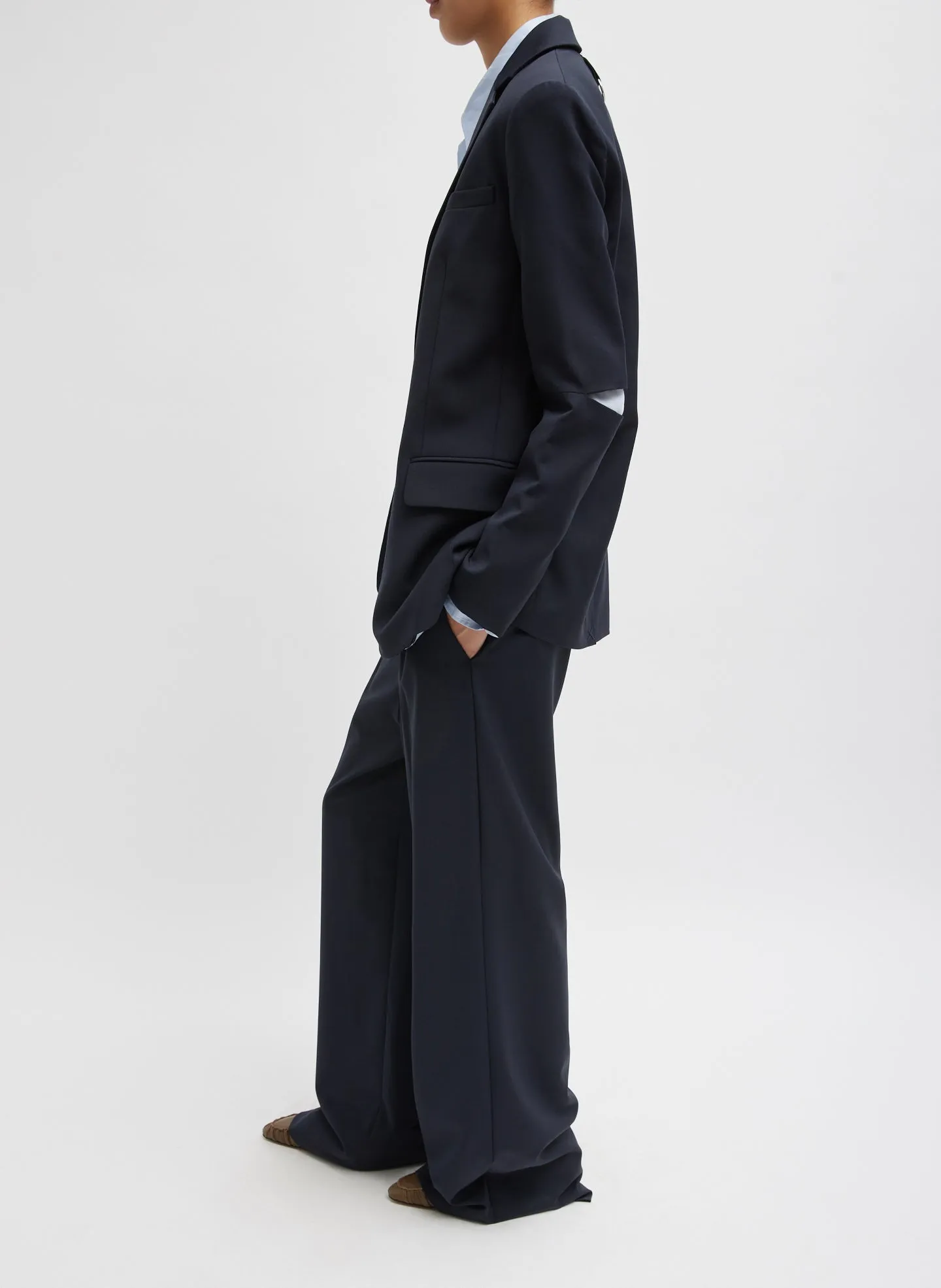 Tropical Wool Cutout Sleeve Marlon Blazer sold by Tibi product image thumbnail 4