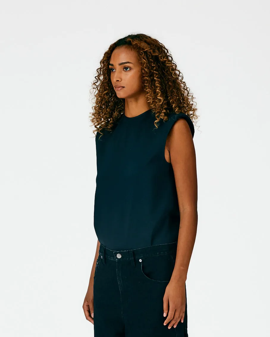 Chalky Drape Padded Shoulder Sleeveless Top sold by Tibi product image thumbnail 2