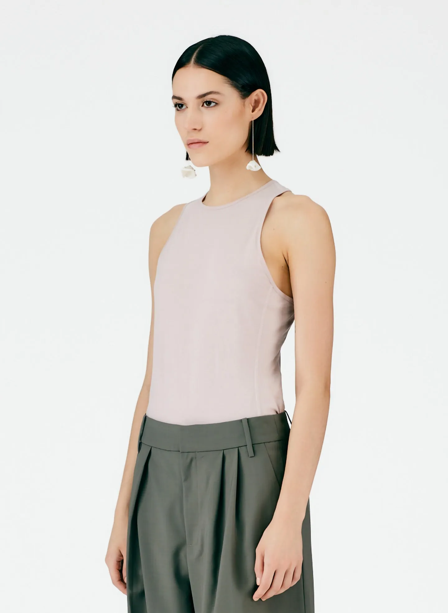 T-Shirt Crewneck Racerback Bodysuit sold by Tibi product image thumbnail 3