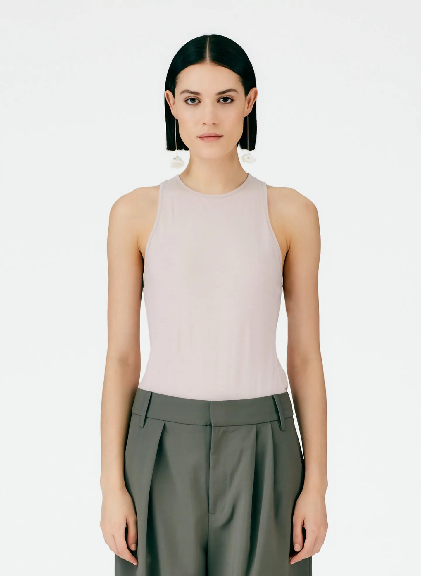 T-Shirt Crewneck Racerback Bodysuit sold by Tibi