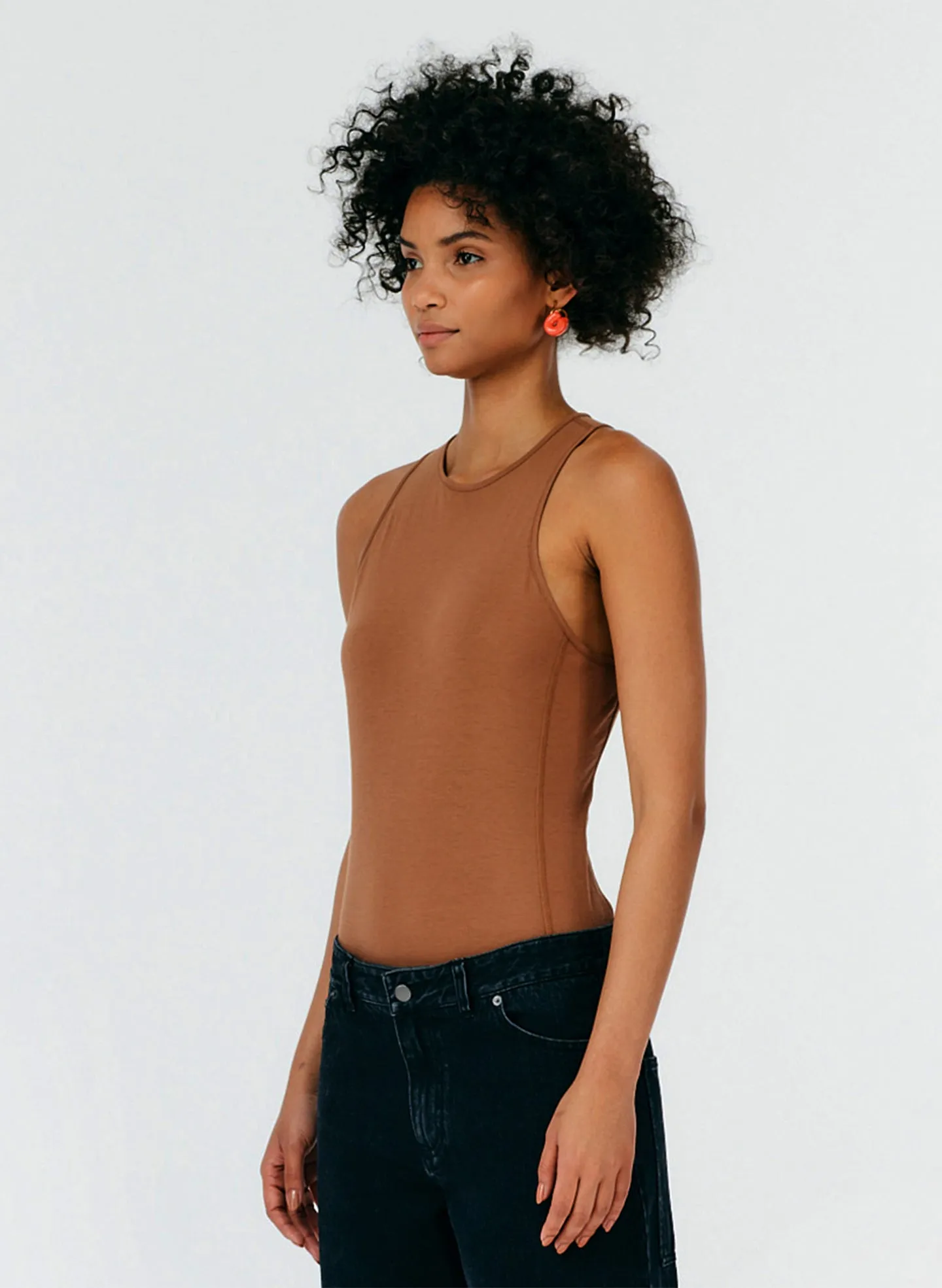 T-Shirt Crewneck Racerback Bodysuit sold by Tibi product image thumbnail 3