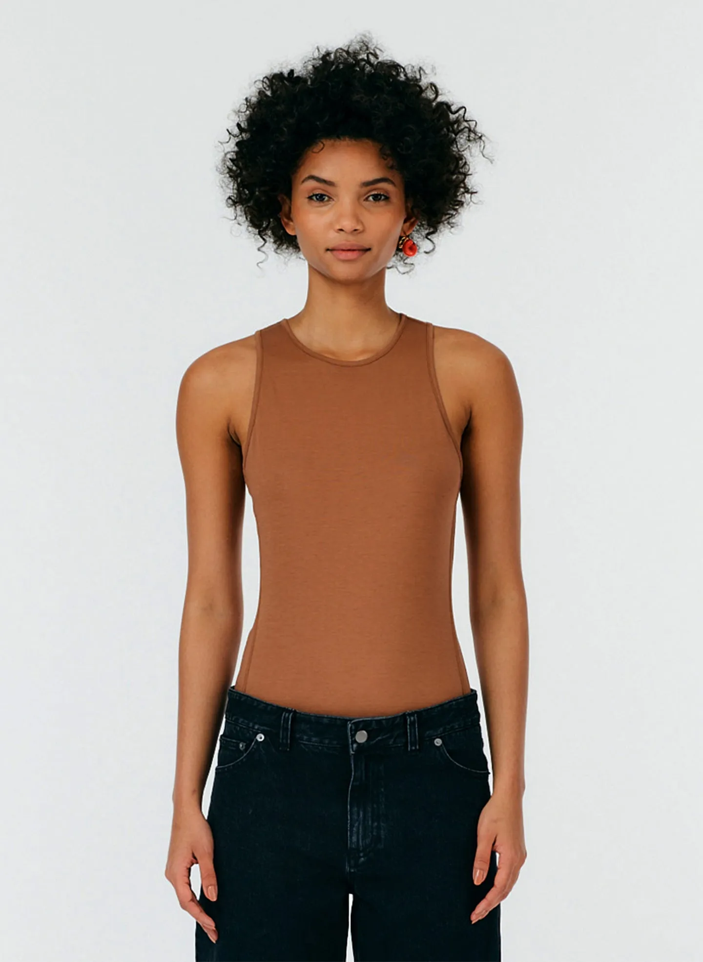 T-Shirt Crewneck Racerback Bodysuit sold by Tibi