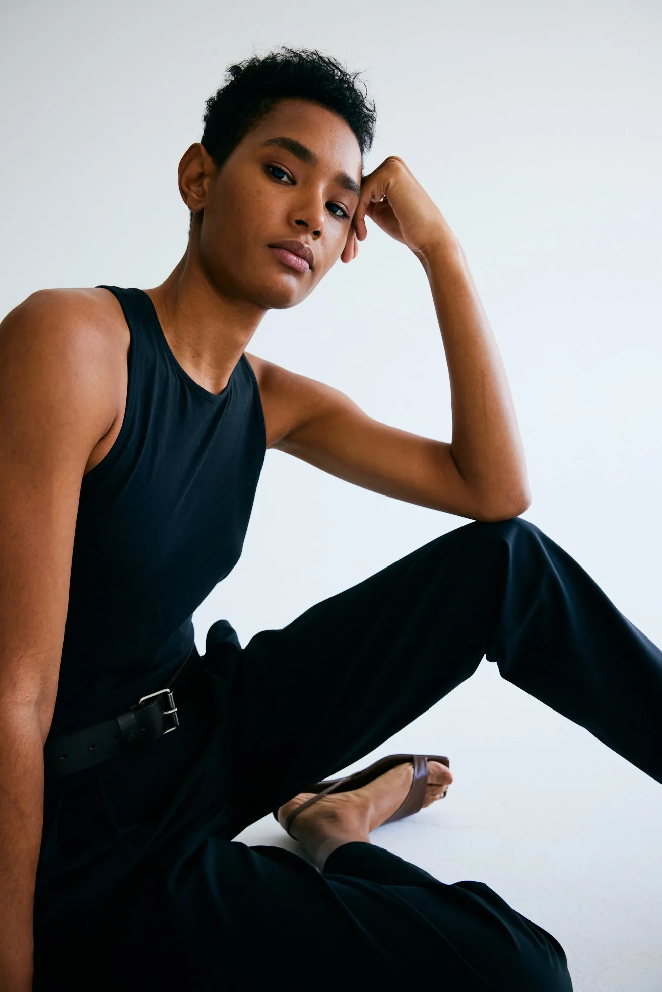 T-Shirt Crewneck Racerback Bodysuit sold by Tibi product image thumbnail 2