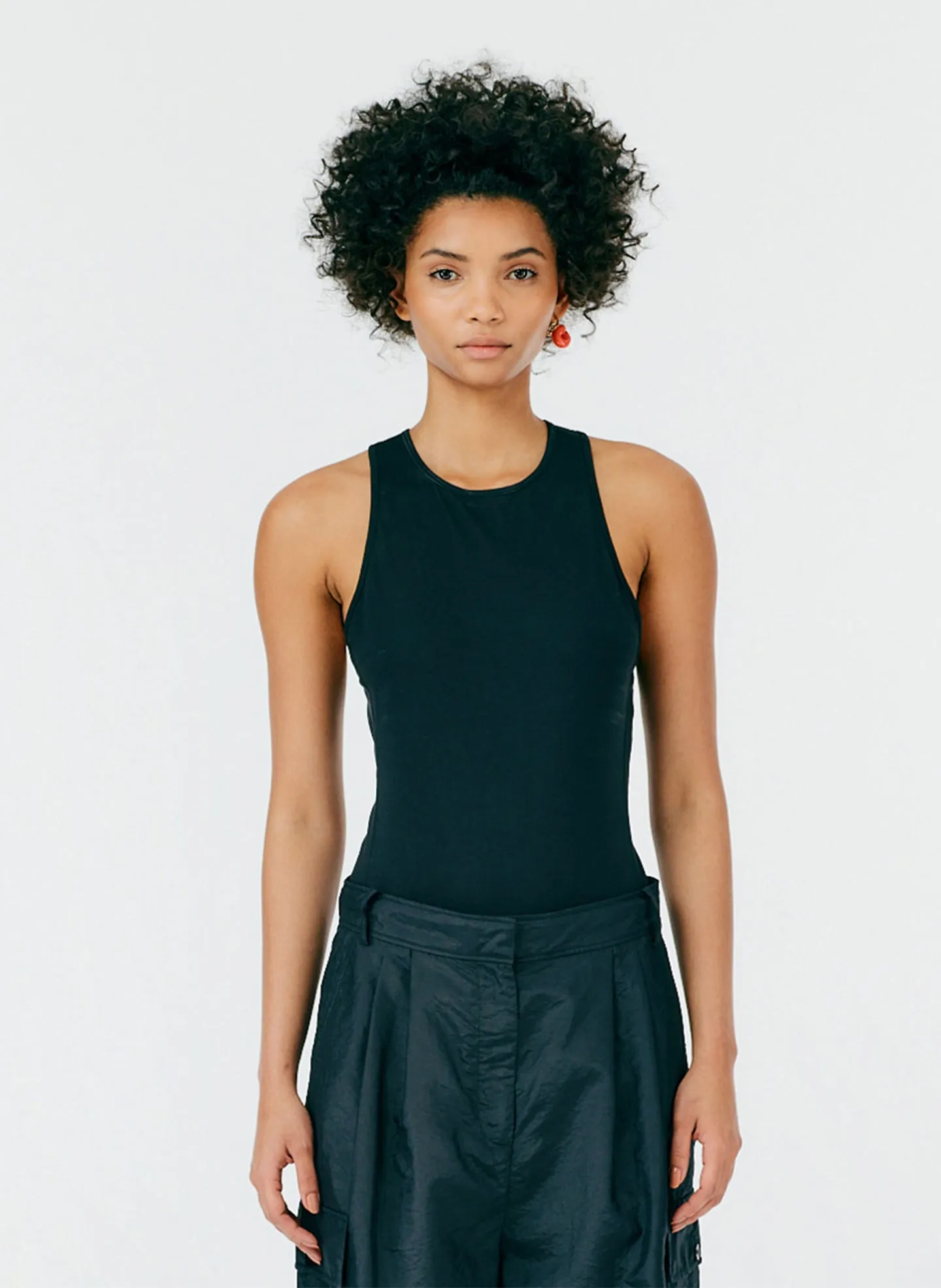 T-Shirt Crewneck Racerback Bodysuit sold by Tibi