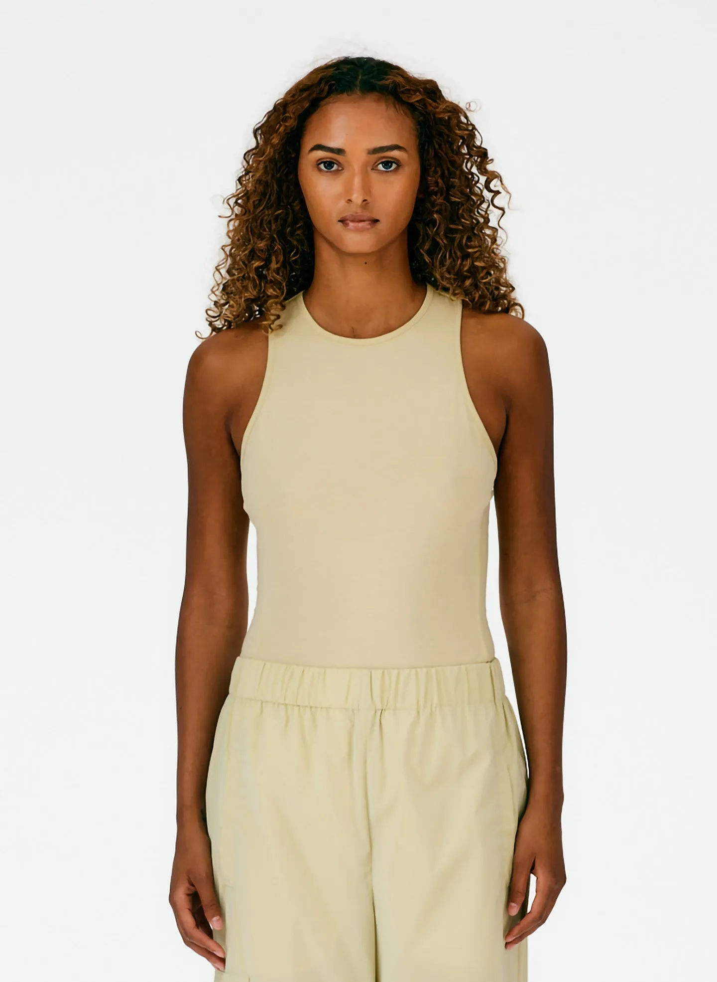 T-Shirt Crewneck Racerback Bodysuit sold by Tibi