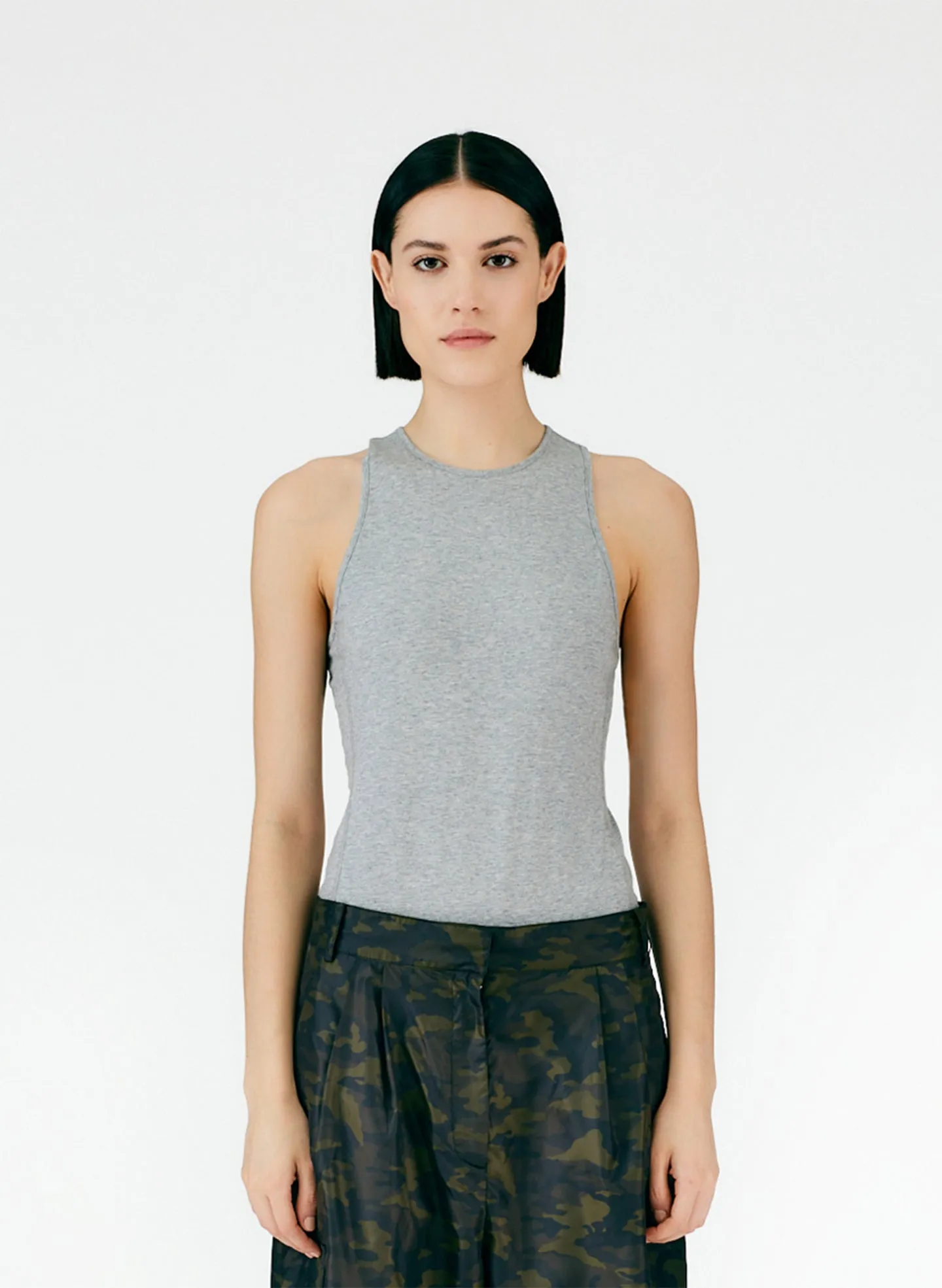 T-Shirt Crewneck Racerback Bodysuit sold by Tibi