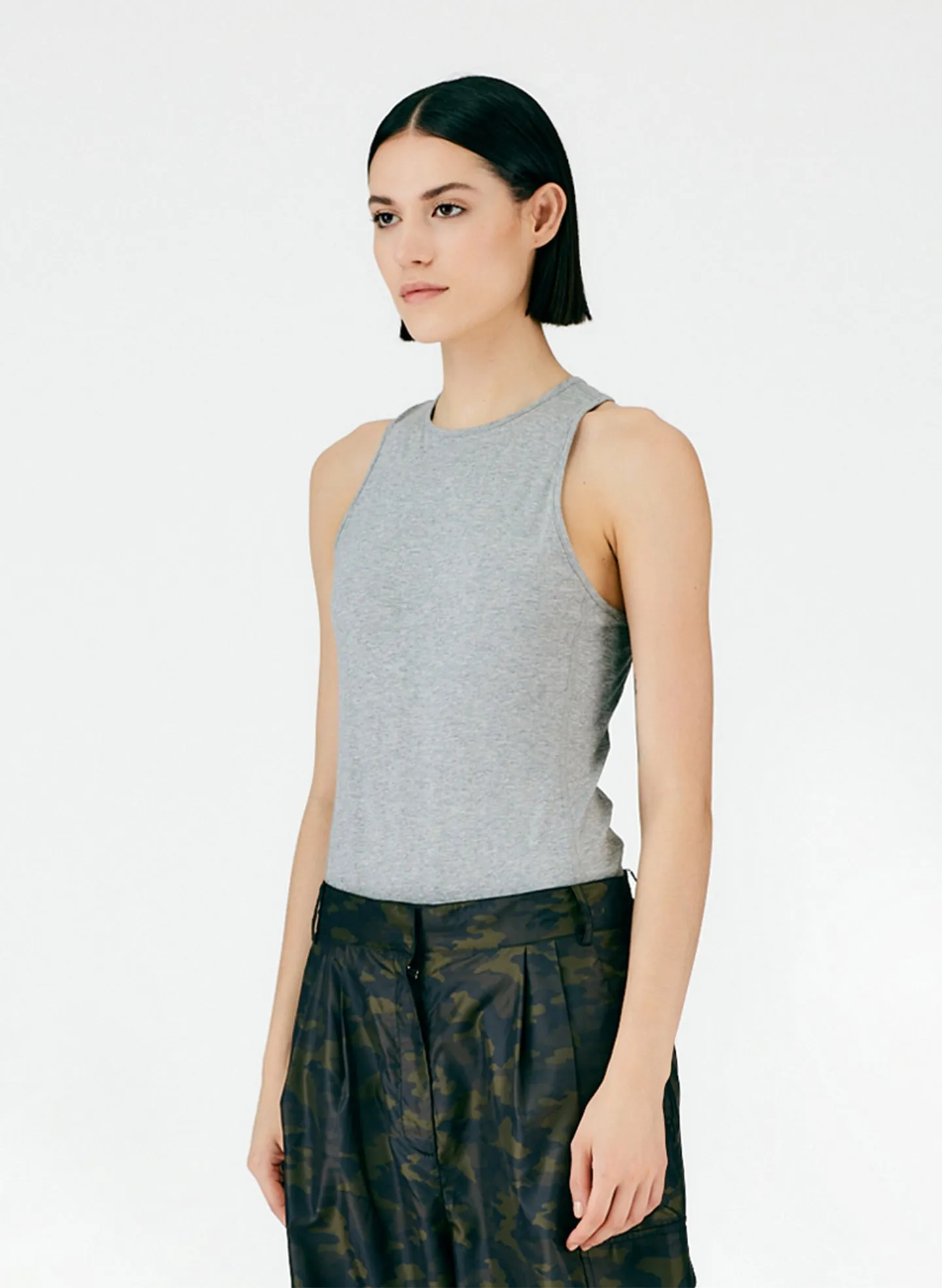 T-Shirt Crewneck Racerback Bodysuit sold by Tibi product image thumbnail 3