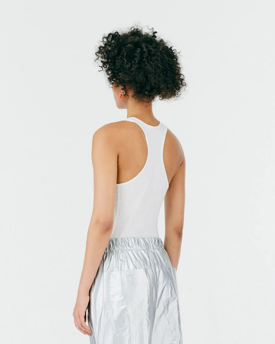 T-Shirt Crewneck Racerback Bodysuit sold by Tibi product image thumbnail 4