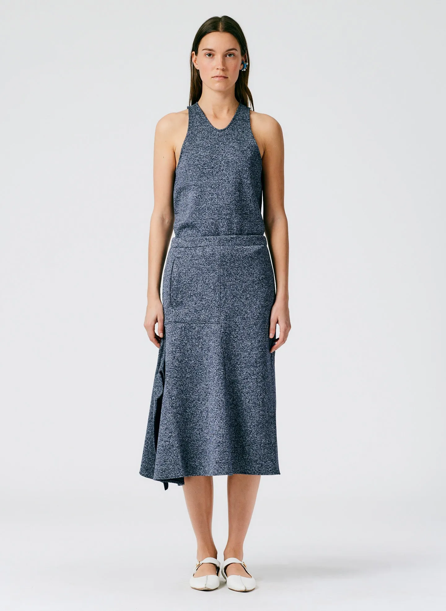 Speckled Knit Asymmetrical Flare Skirt sold by Tibi product image thumbnail 2