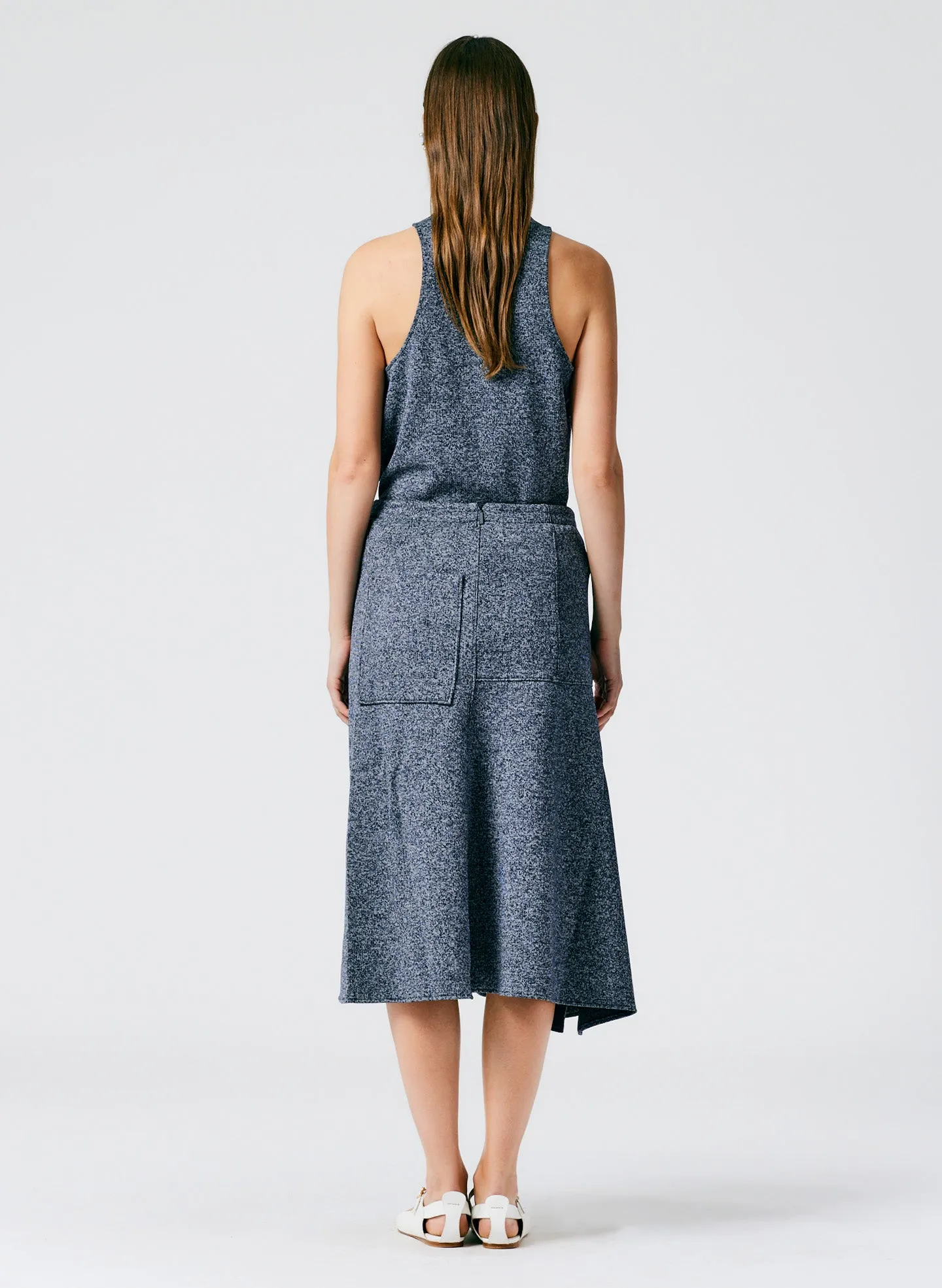 Speckled Knit Asymmetrical Flare Skirt sold by Tibi product image thumbnail 4