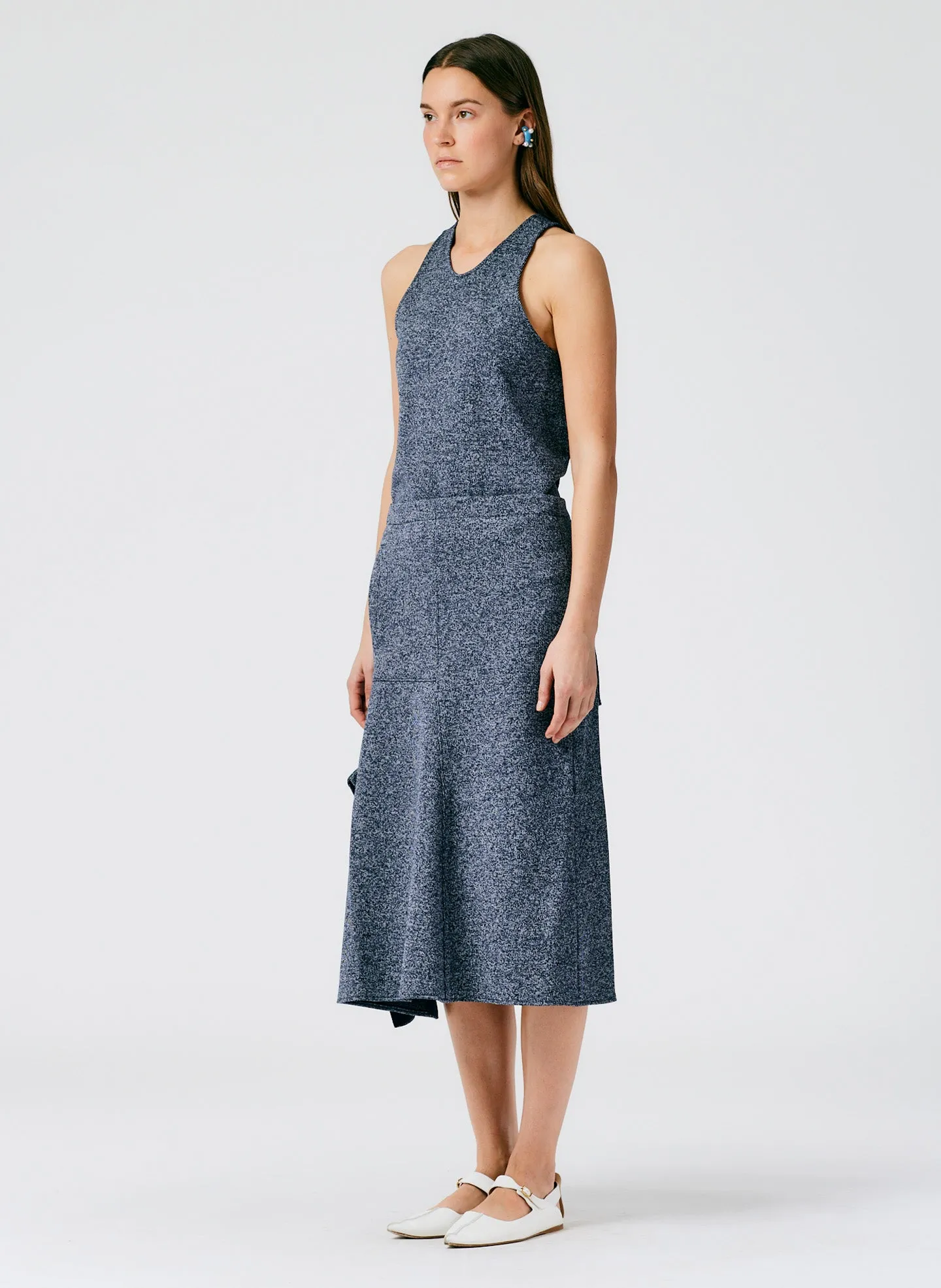 Speckled Knit Asymmetrical Flare Skirt sold by Tibi product image thumbnail 3