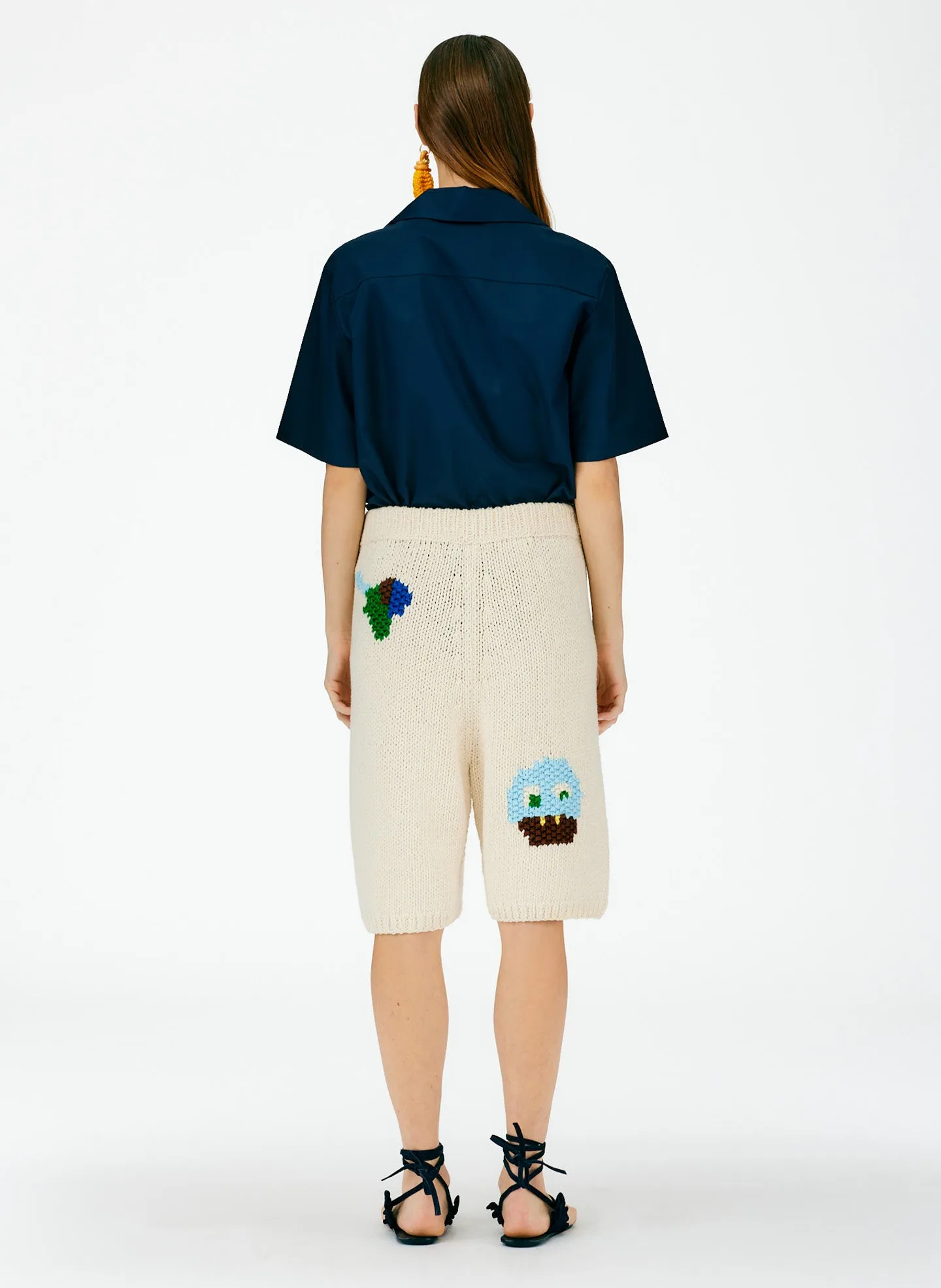 Handknit Intarsia Pull On Short sold by Tibi product image thumbnail 4