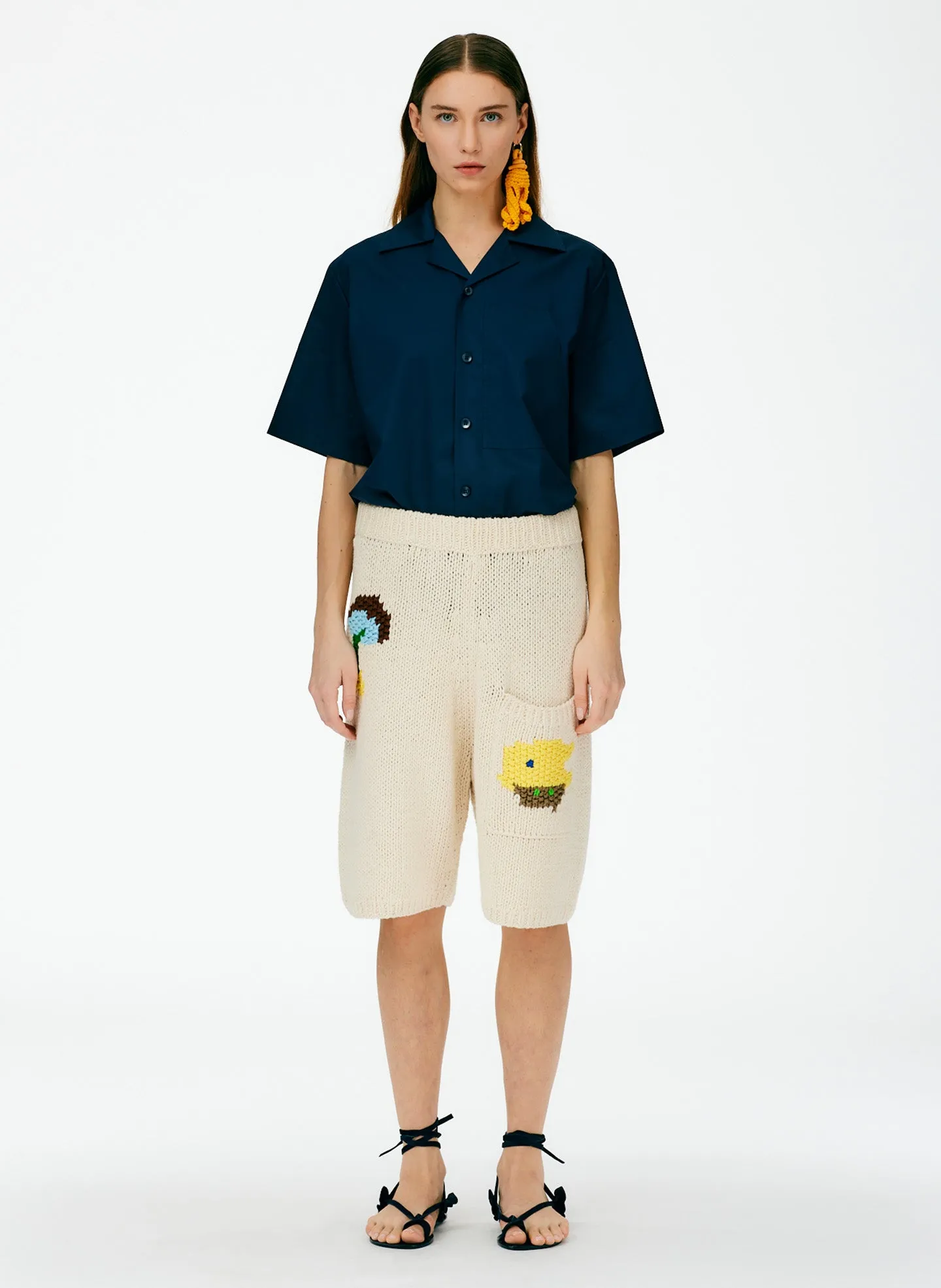 Handknit Intarsia Pull On Short sold by Tibi