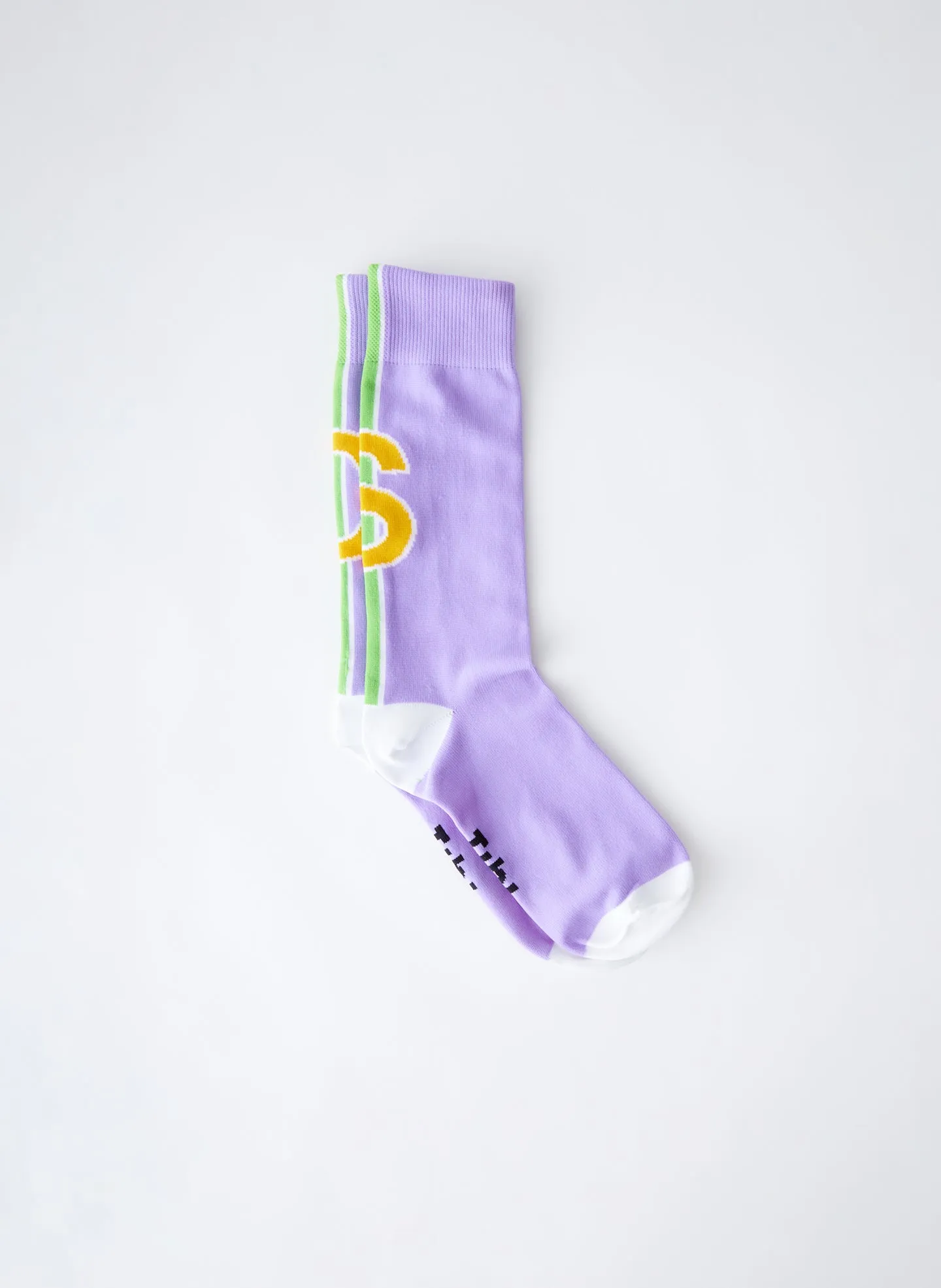 Purple Alphabet Socks sold by Tibi