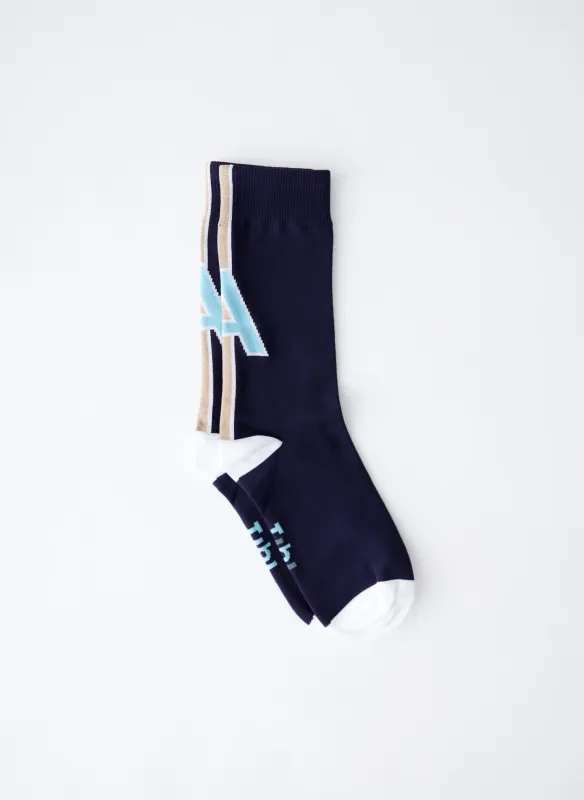 Navy Alphabet Socks made by Tibi