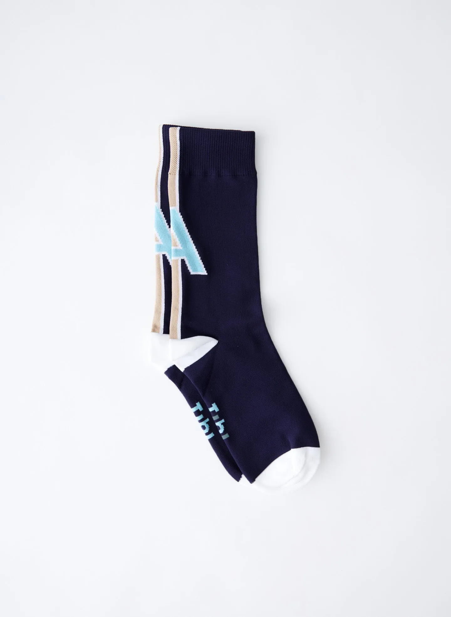 Navy Alphabet Socks sold by Tibi